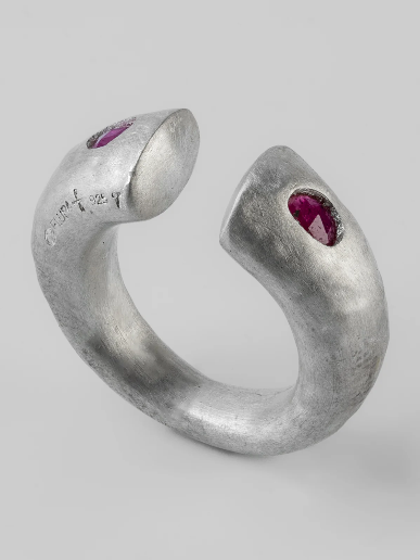 Parts Of Four Little Druid Ring (0.2 CT, 2 Ruby Slices, MA+RUB)