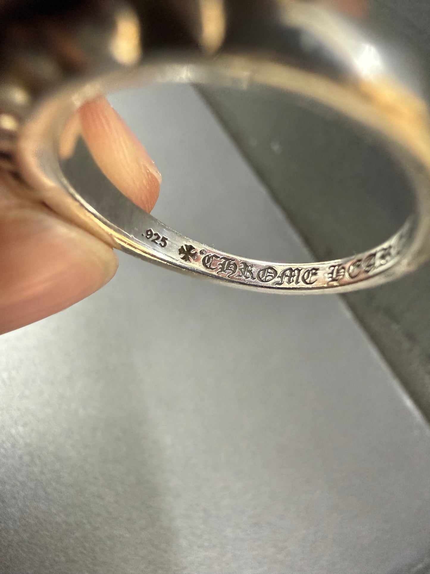 Chrome Hearts baby classic floral cross ring