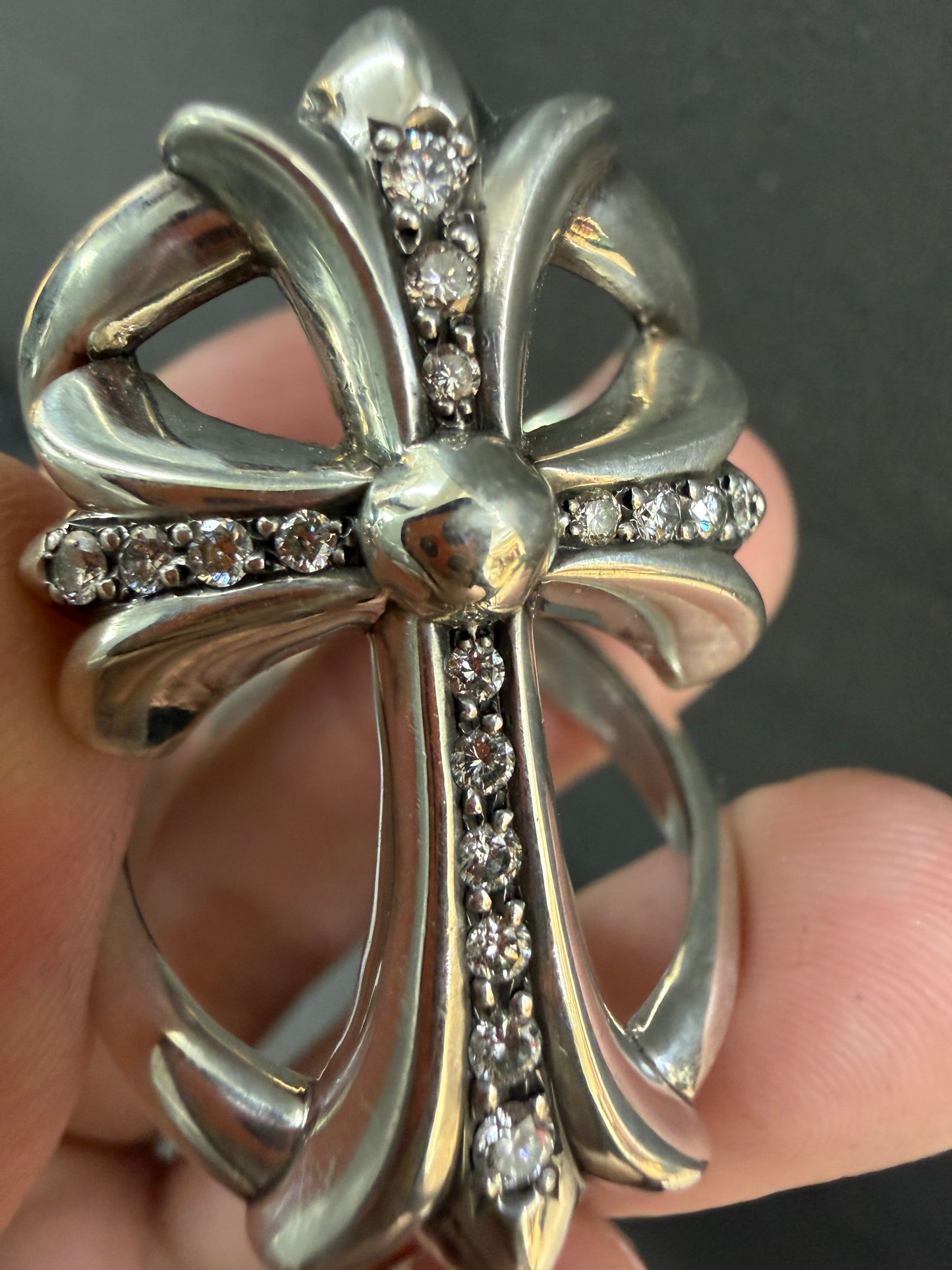 Chrome Hearts Infinity Ring with Diamonds