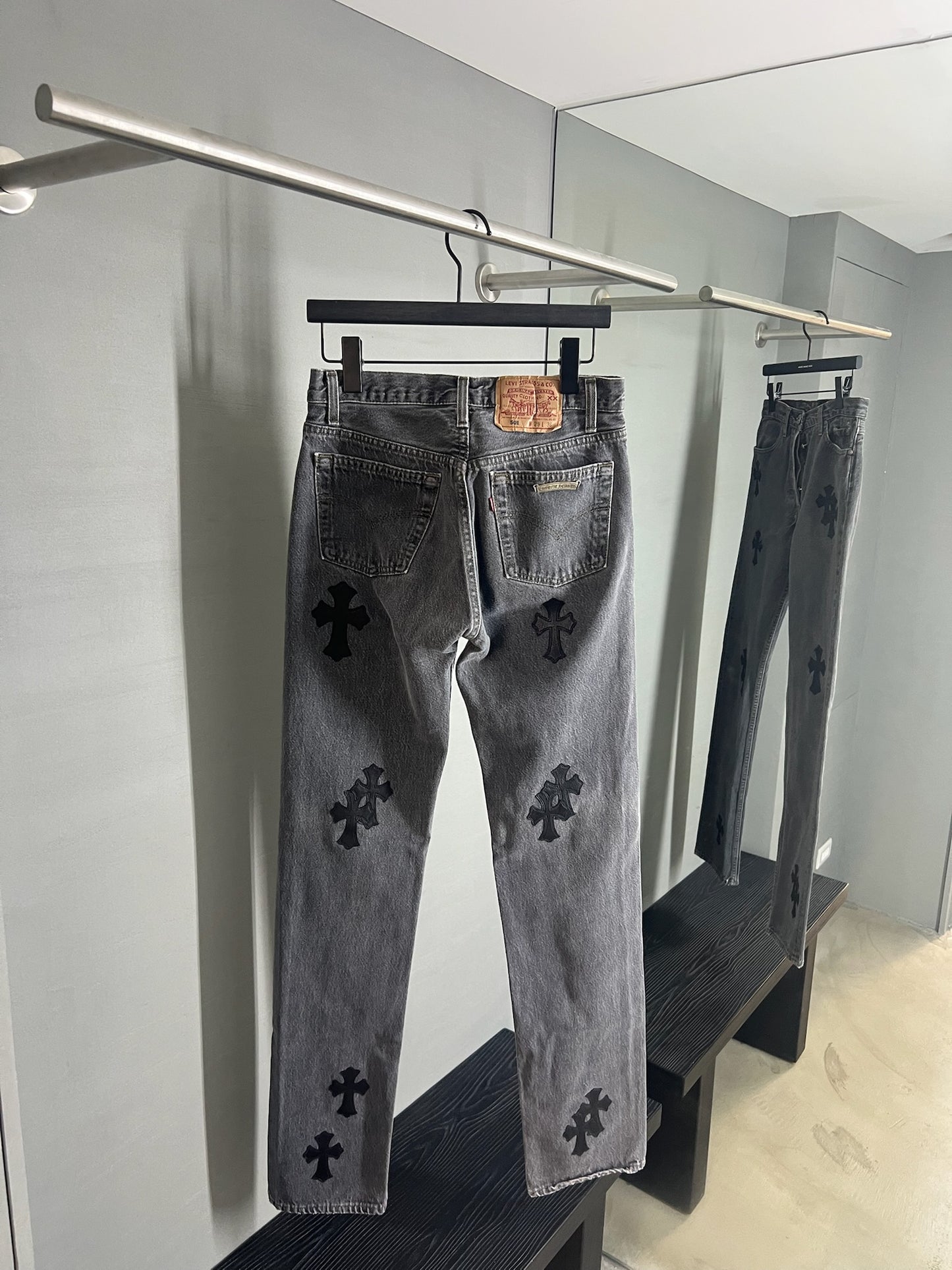 Chrome Hearts Levi’s Cross Patch Jeans