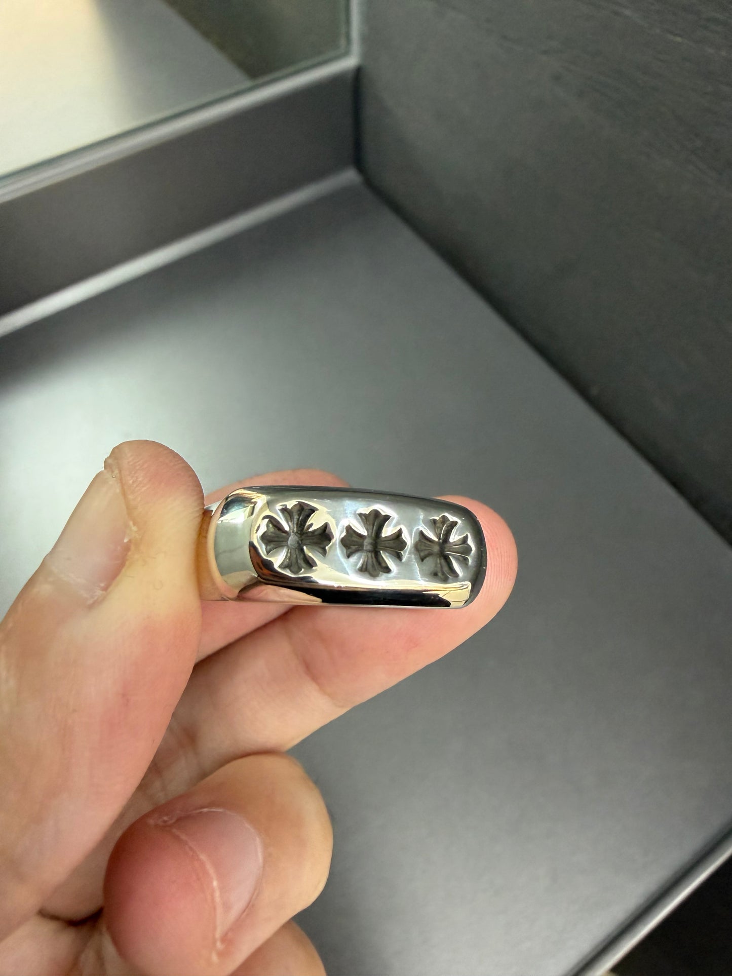Chrome Hearts Lil PJ Triple Cross Ring