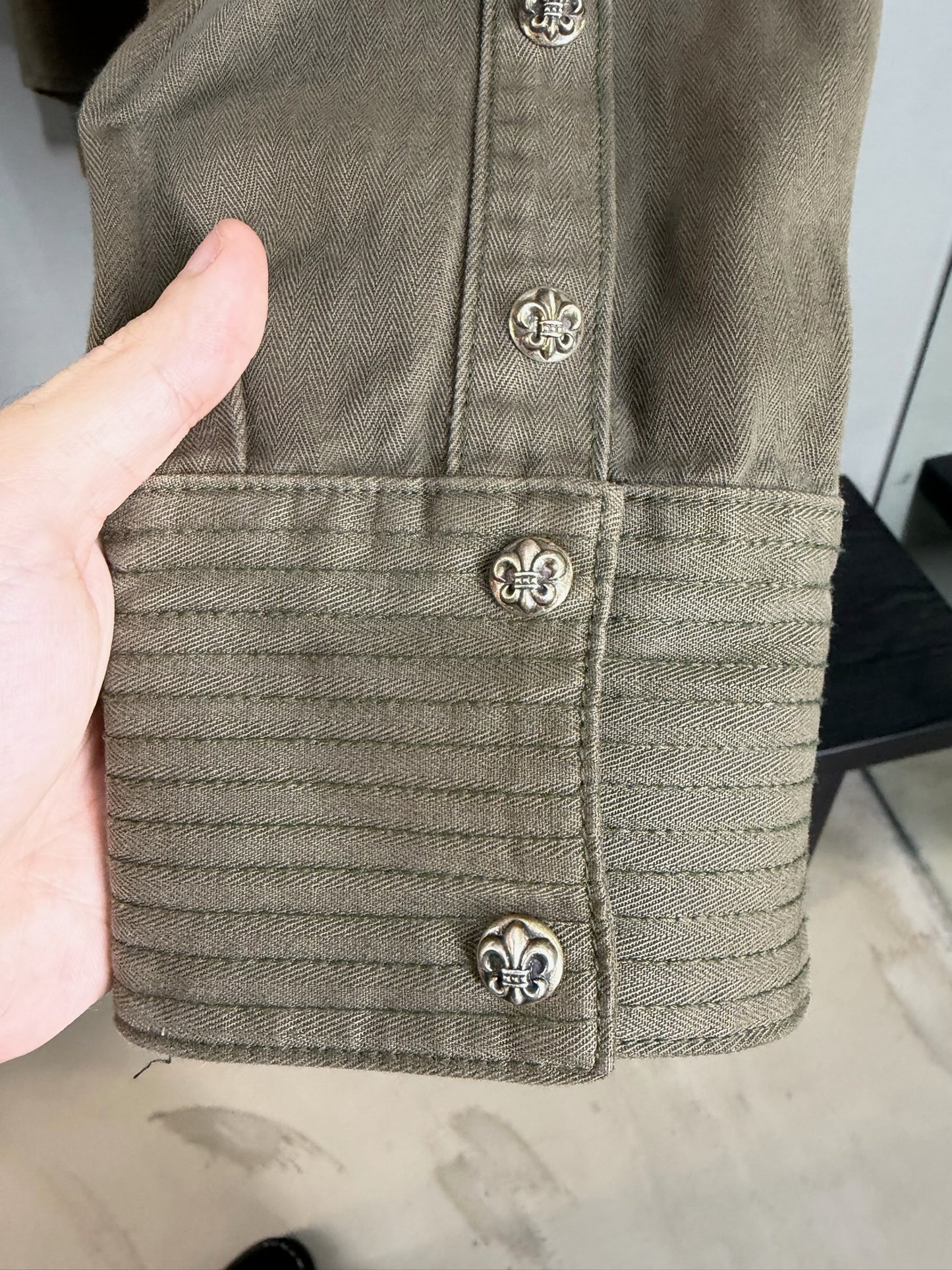 Chrome Hearts BS Fleur Patch Military Shirt