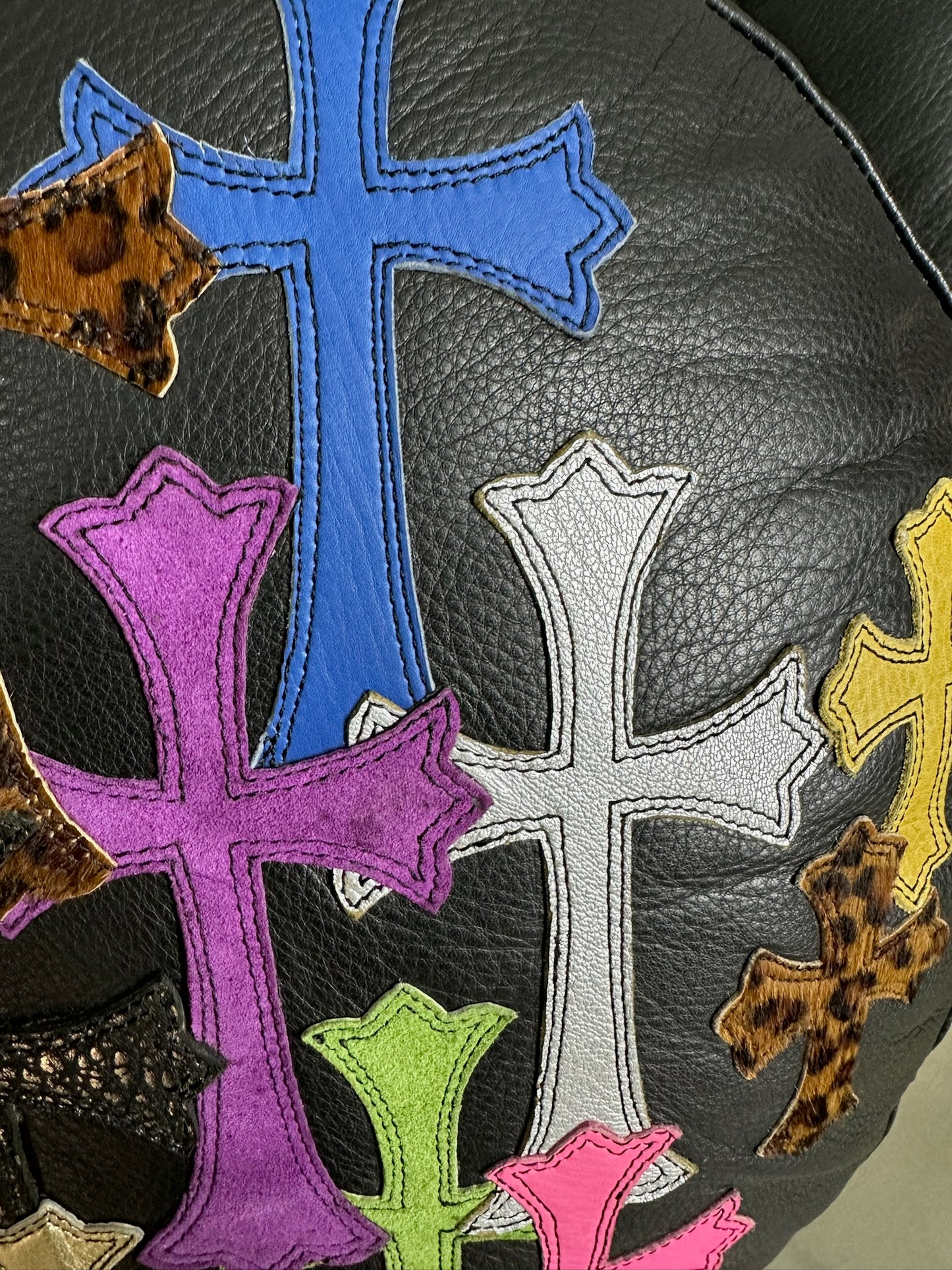 Chrome Hearts Multicolor Cross Patch Pillow