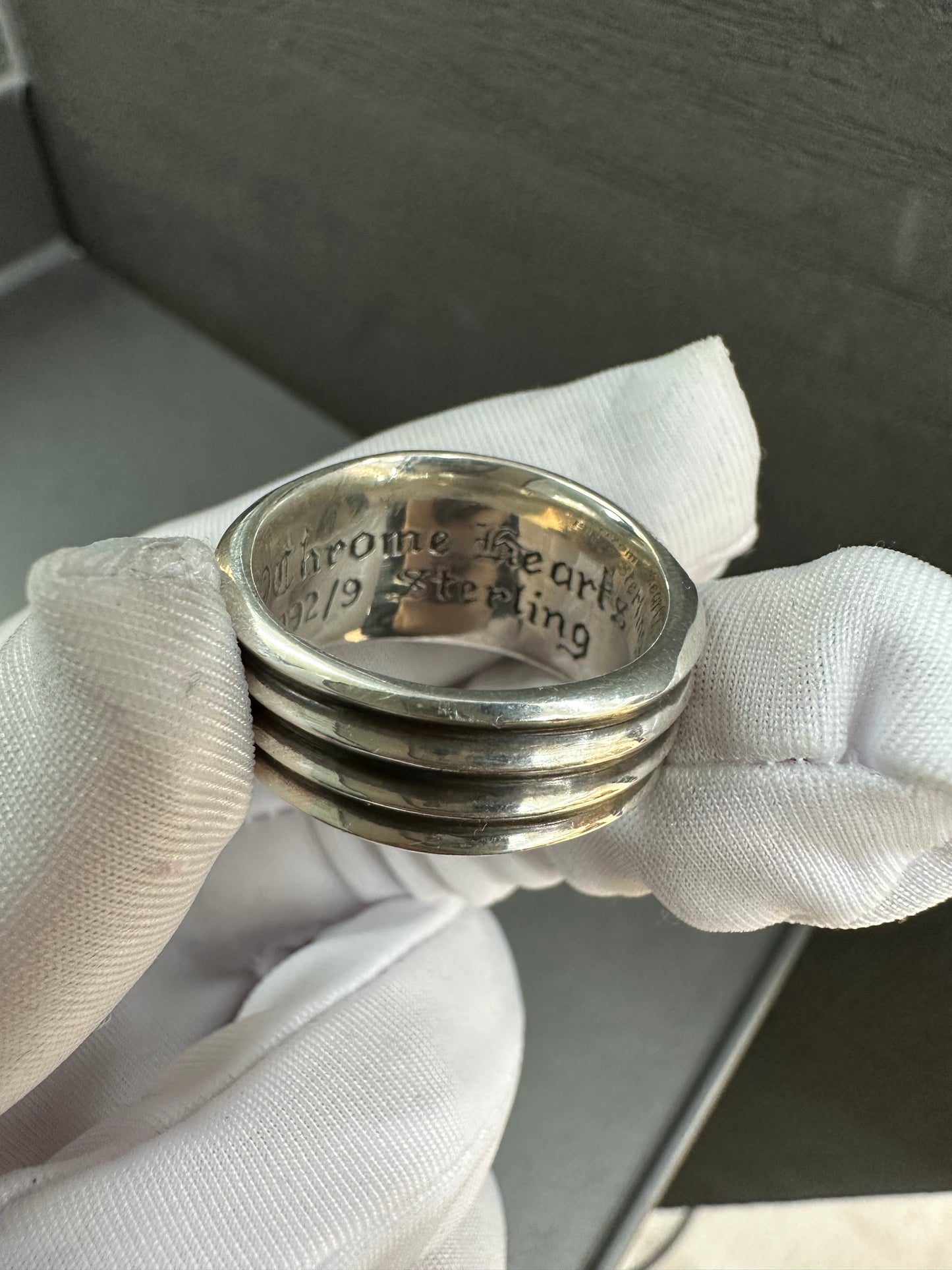 Chrome Hearts Dagger Ring with Diamonds