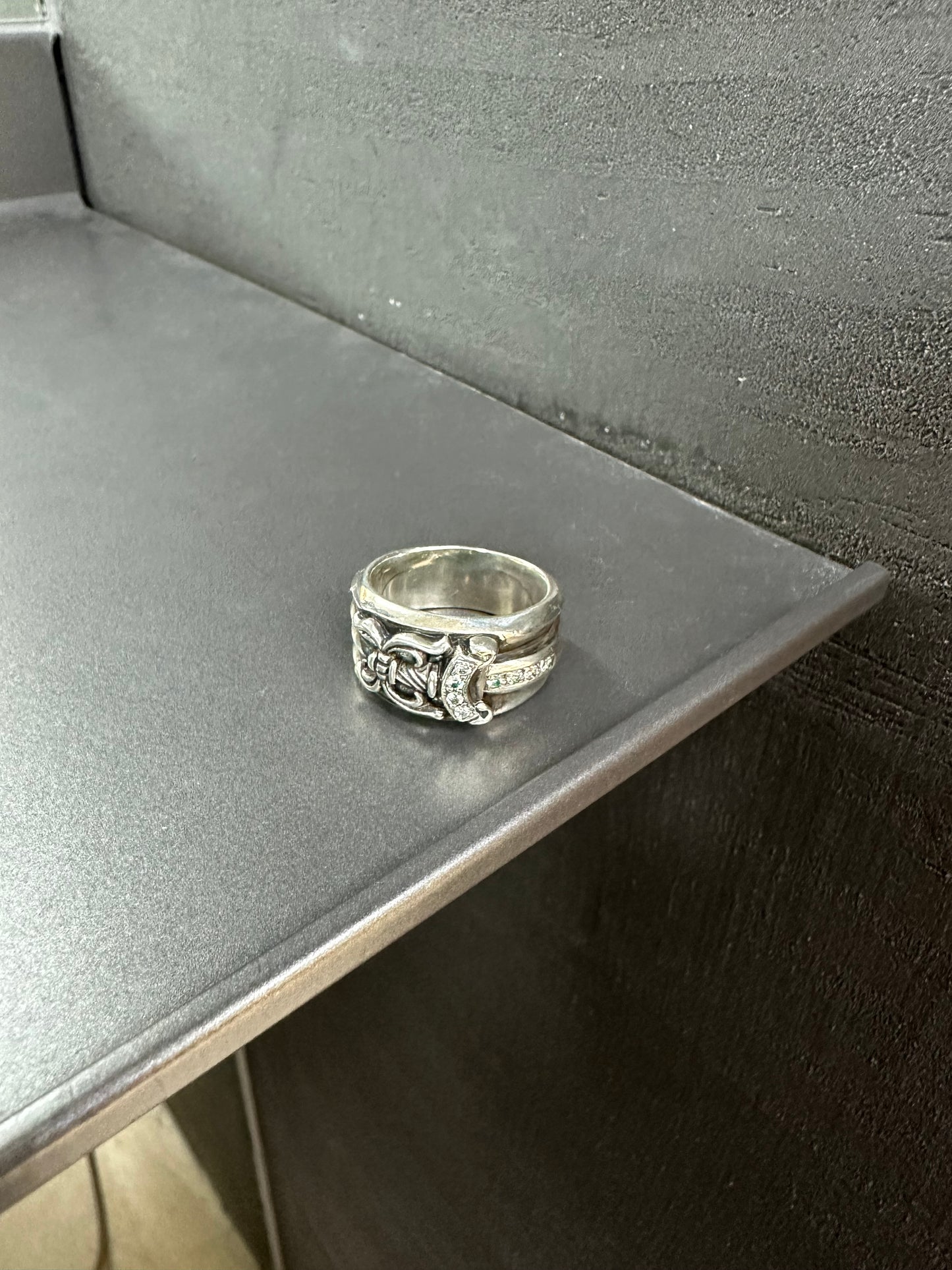 Chrome Hearts Dagger Ring with Diamonds