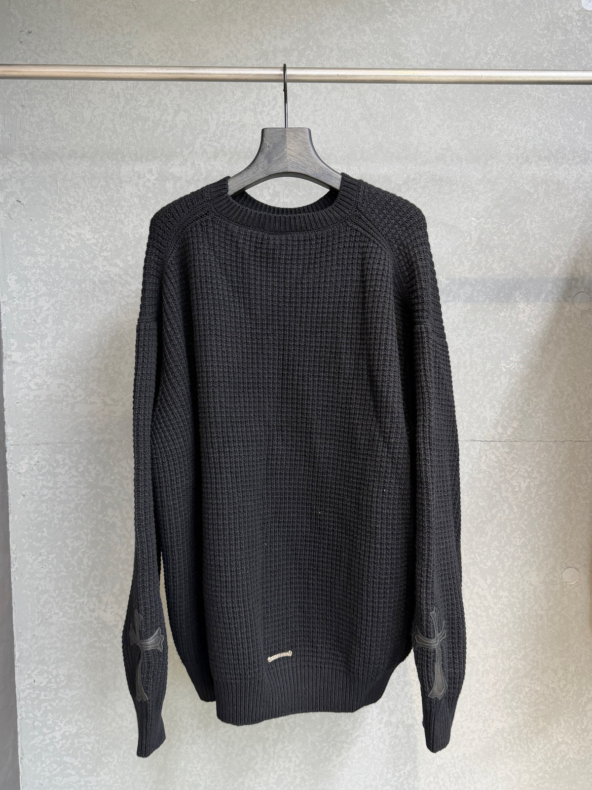 Chrome Hearts Cross Patch Waffle Cashmere Sweater