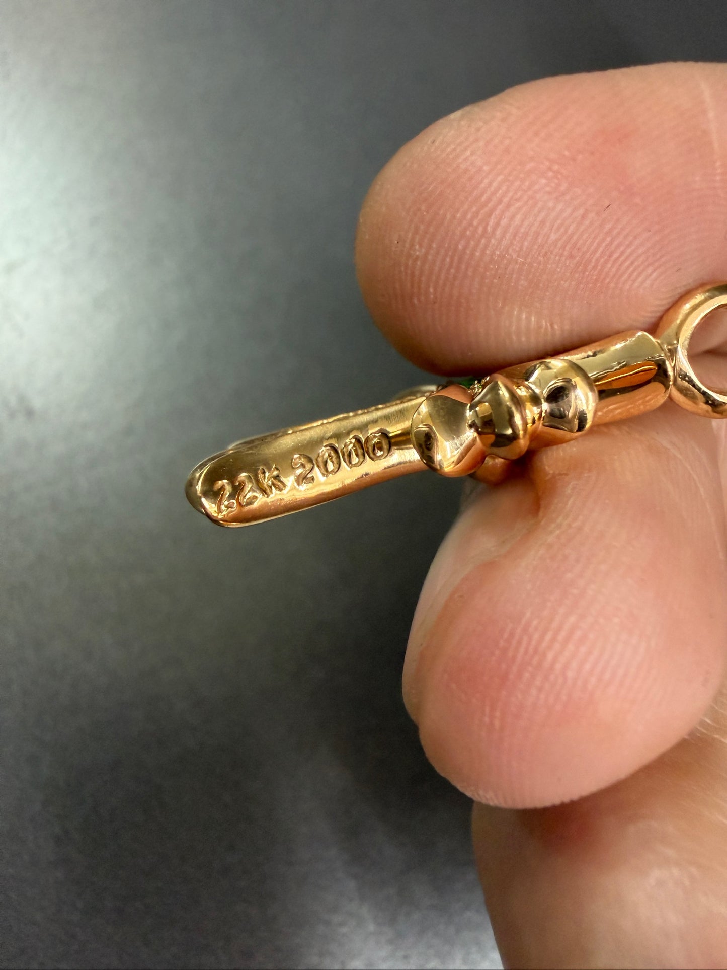 Chrome Hearts 22K Emerald Tiny Pendant