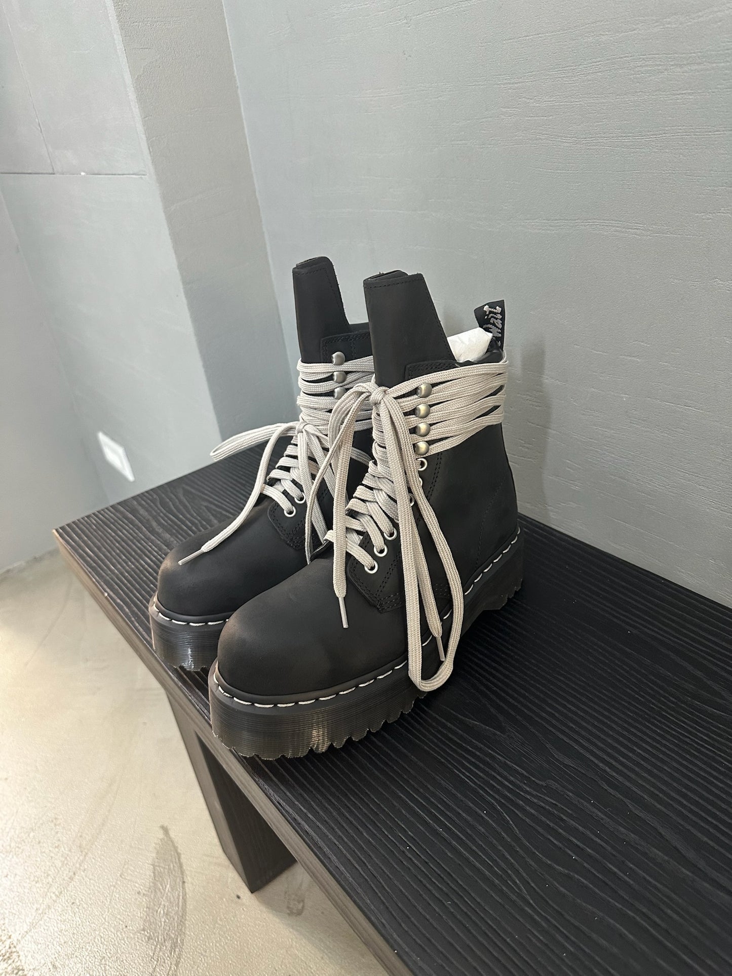 Rick Owens Dr.Martens Quad Sole Steel Toe Boot