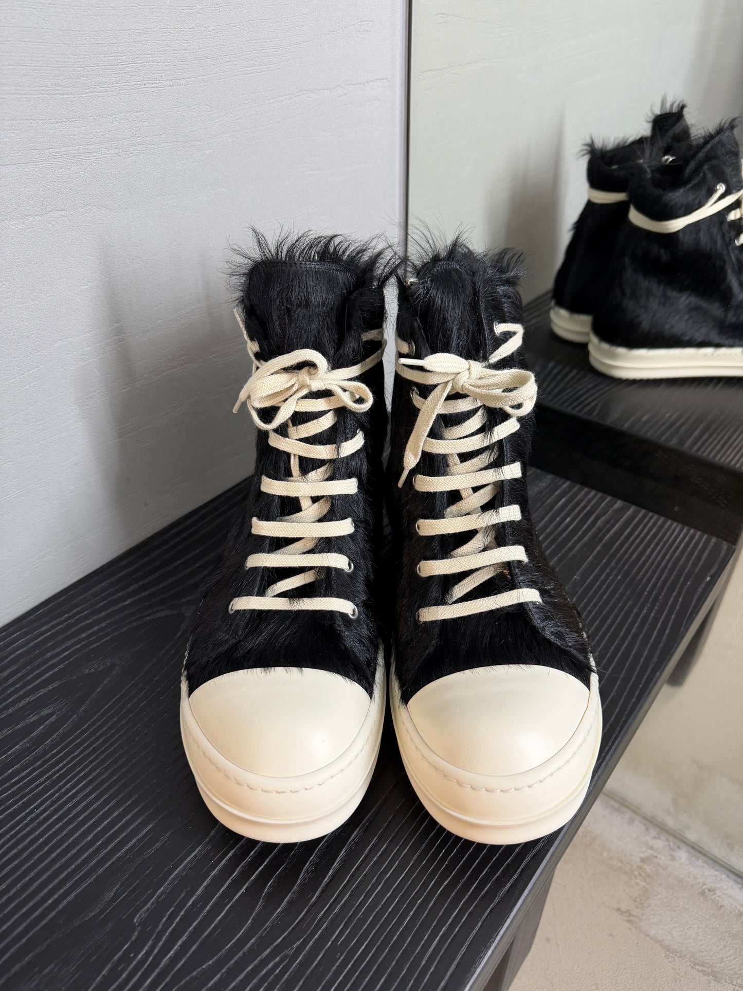 Rick Owens Pony Hair Ramones High Top