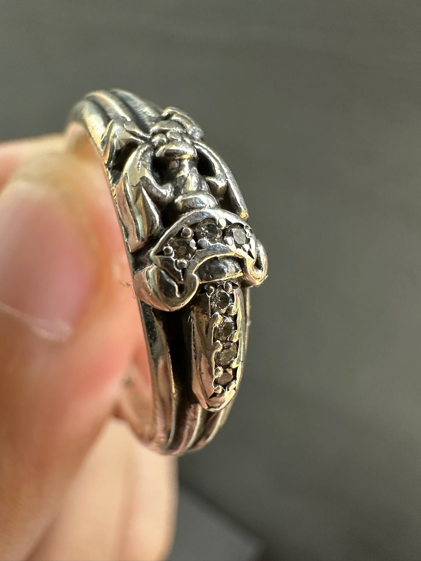 Chrome Hearts Floral Ring with Diamonds