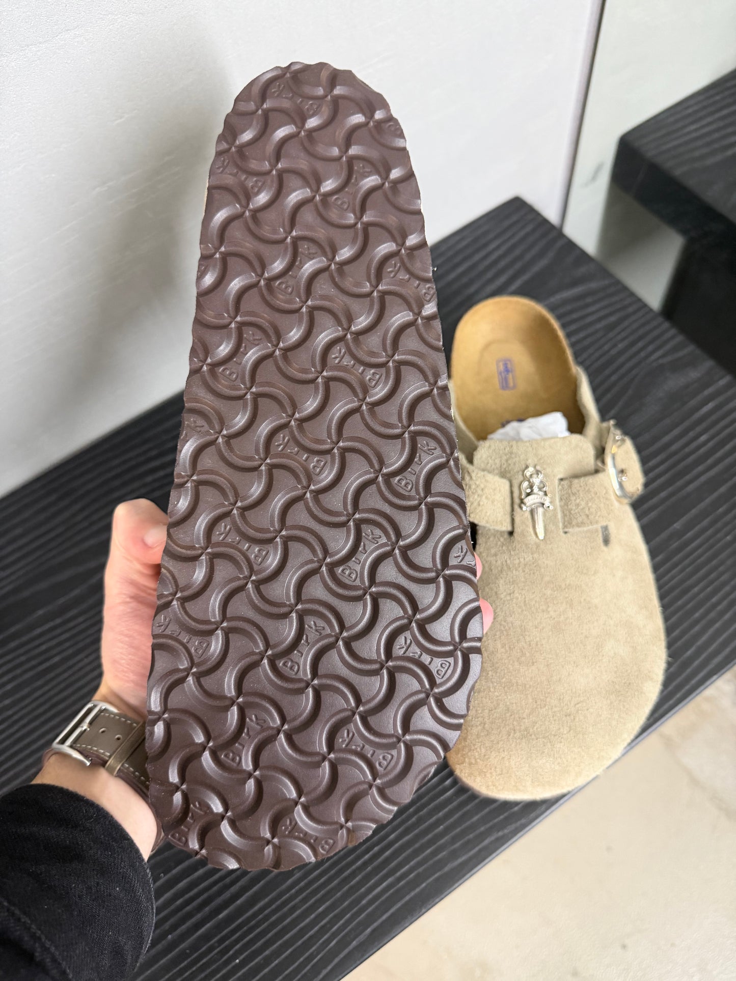 Chrome Hearts Birkenstock Boston Clogs