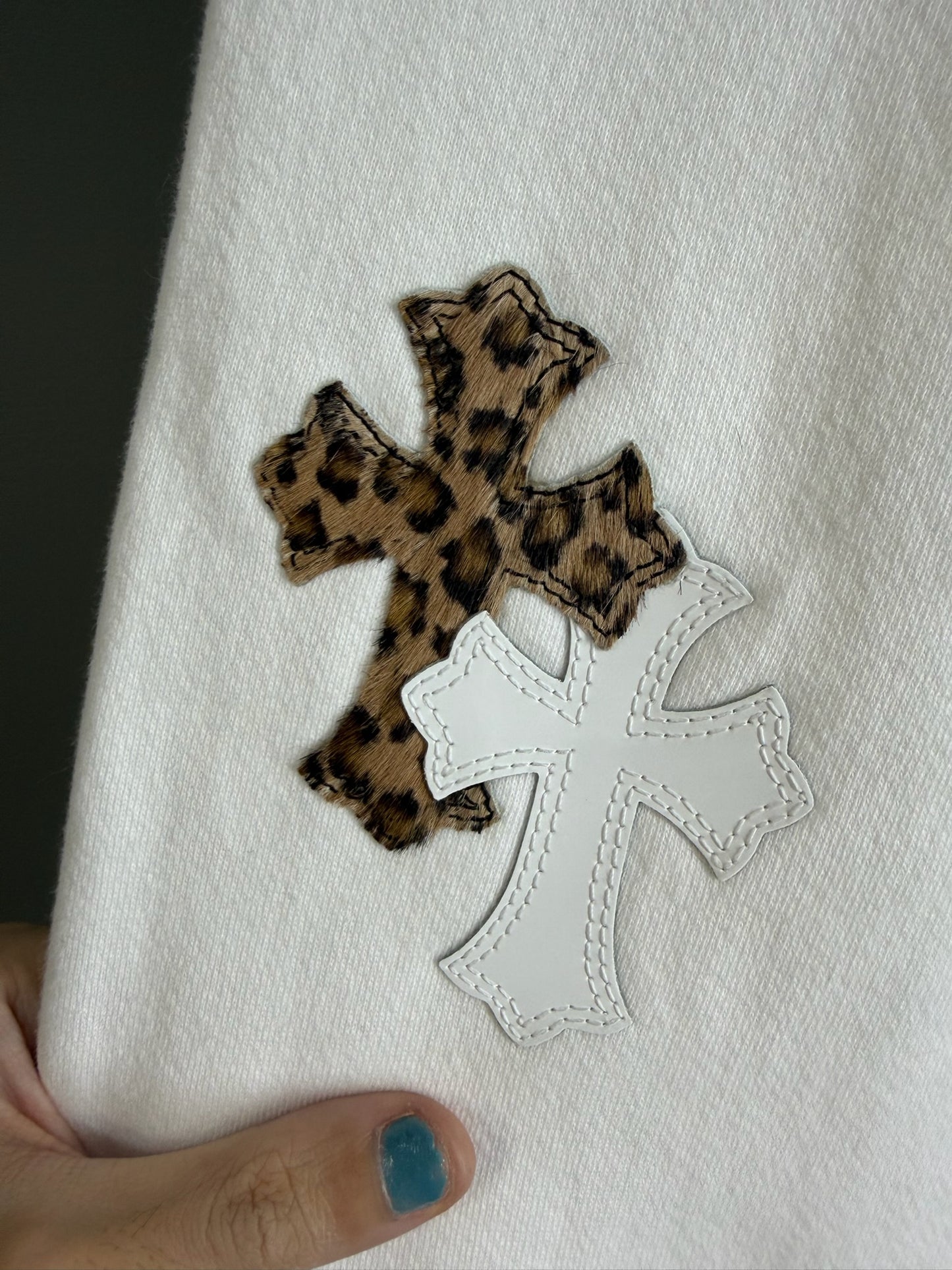 Chrome Hearts Leopard Cross Patch Sweatpants