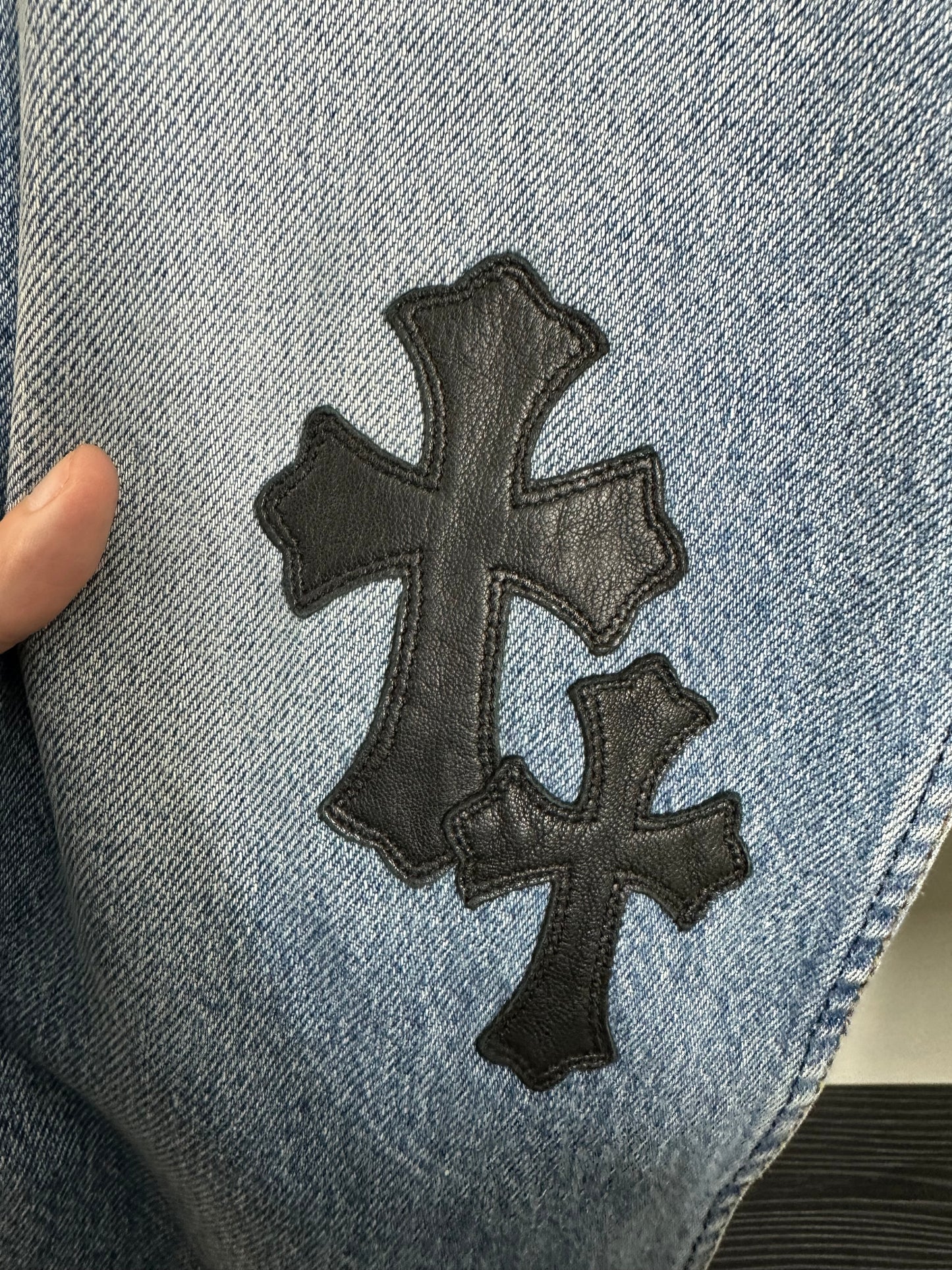 Chrome Hearts Levi’s 505 Cross Patch Jeans