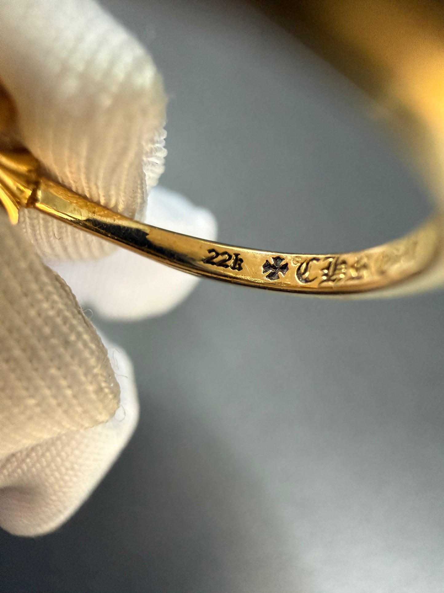 Chrome Hearts 22k Bubblegum Ring with diamond