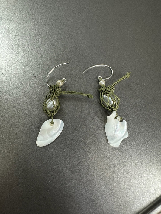 Peng Tai Net Earring Moss