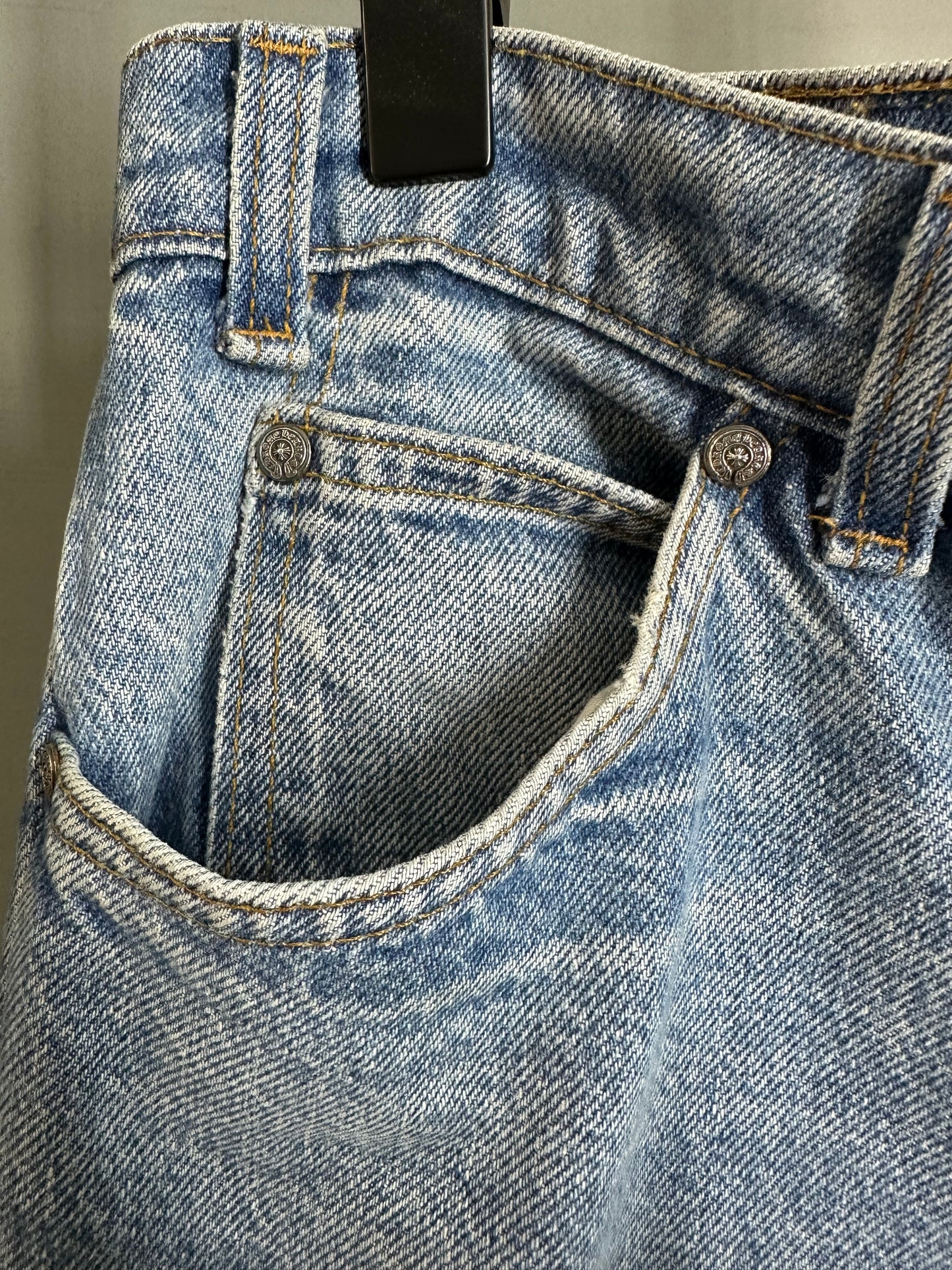 Chrome Hearts Levi’s 505 Cross Patch Jeans