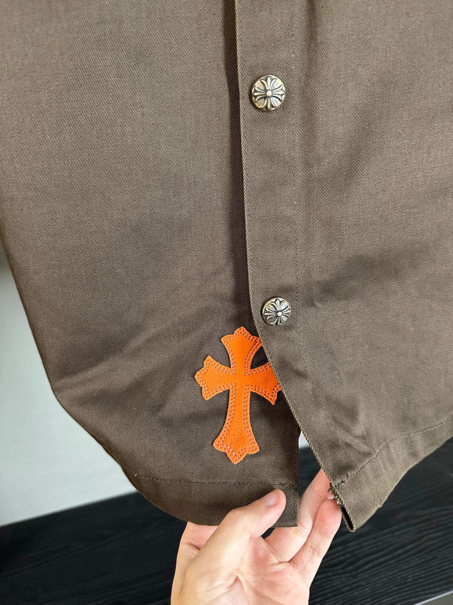 Chrome Hearts Camouflage & Orange Patch Work Dog Jacket