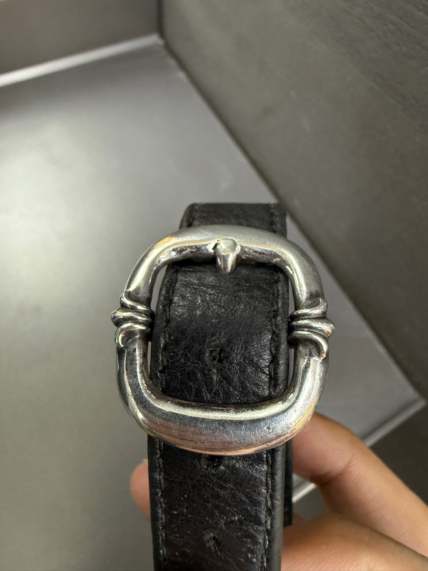 Chrome Hearts Cross Leather Bracelet