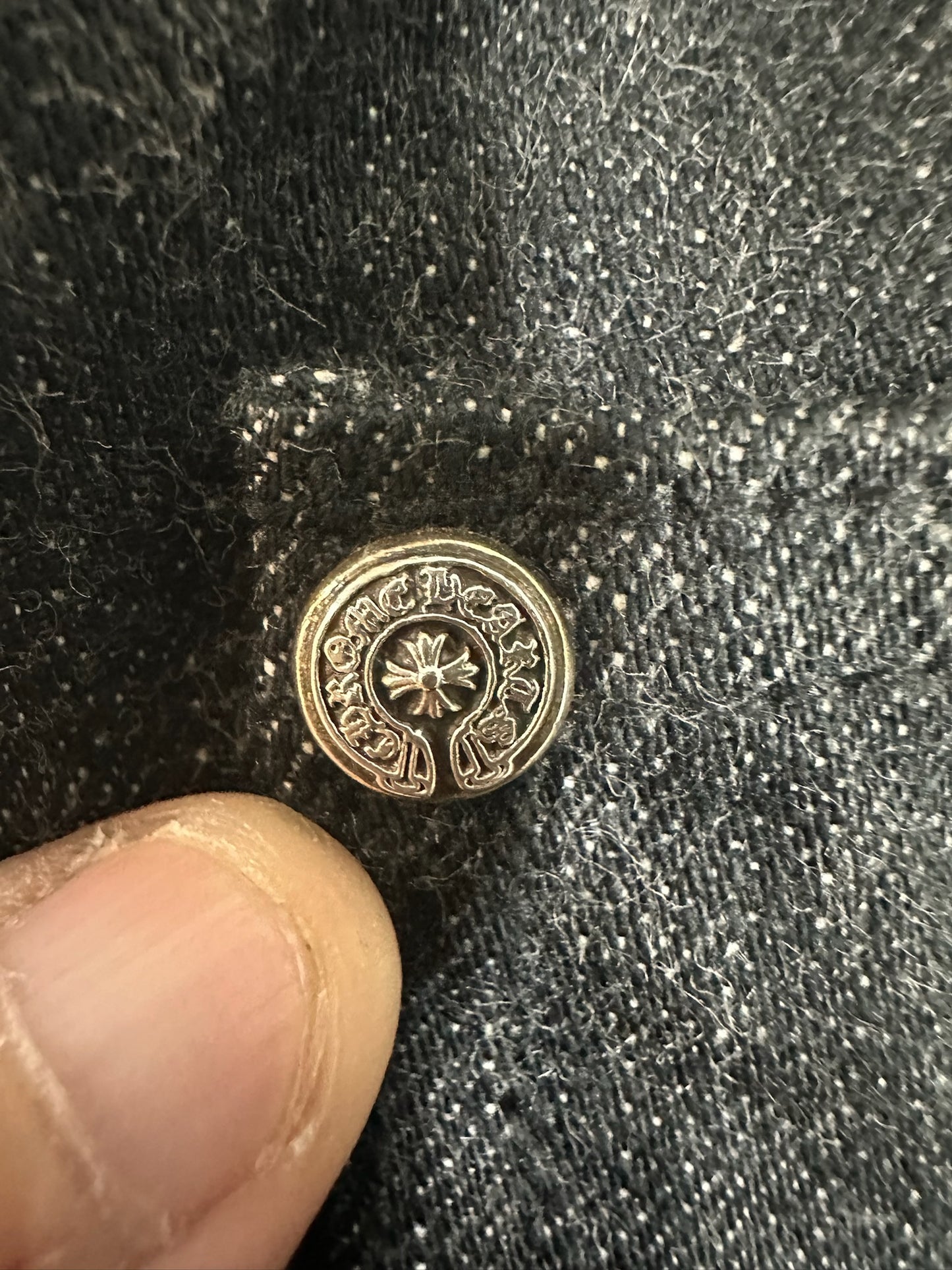 Chrome Hearts Leather Star Patch Jeans