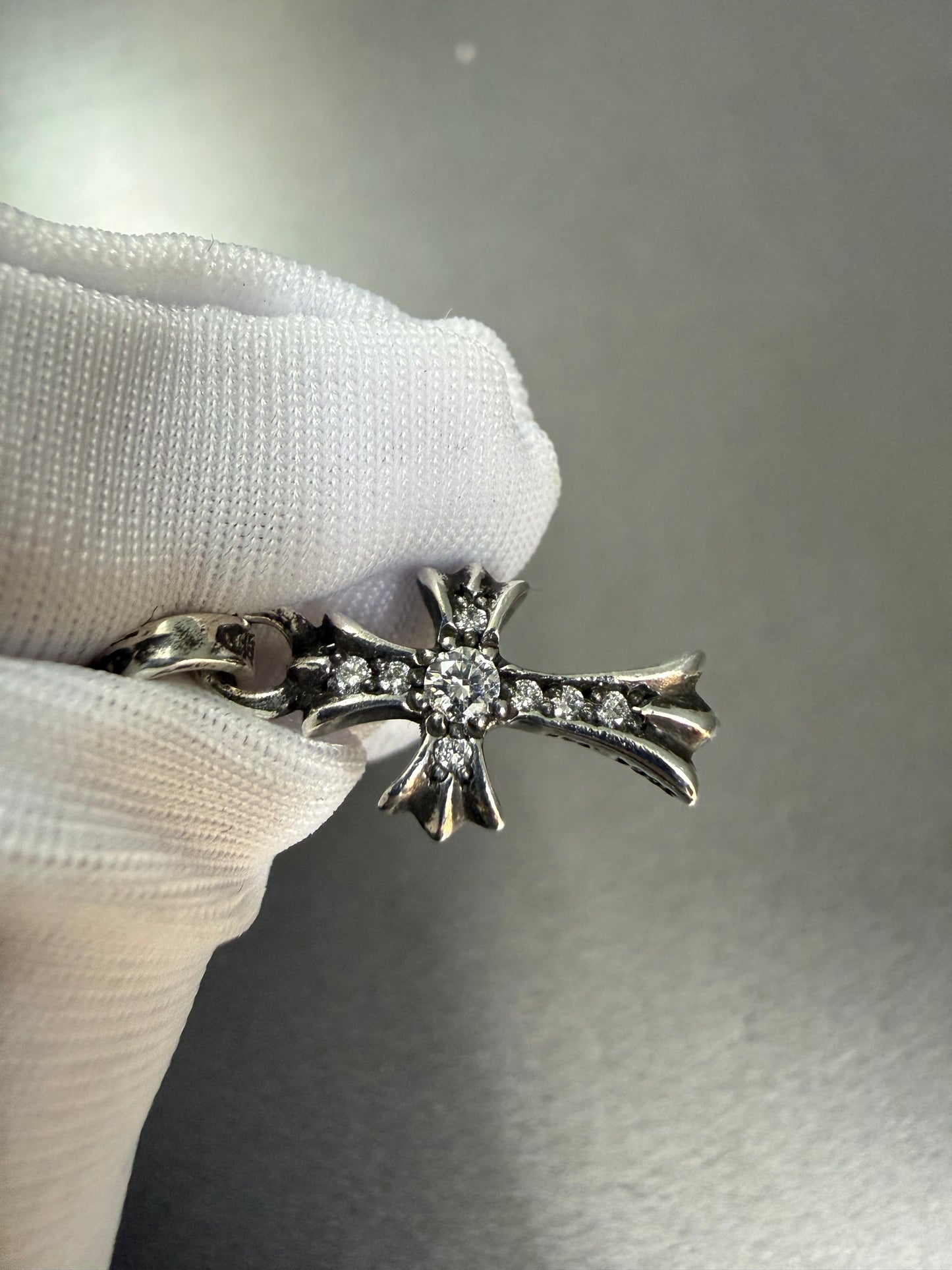 Chrome Hearts BBF babyfat pendant with diamonds