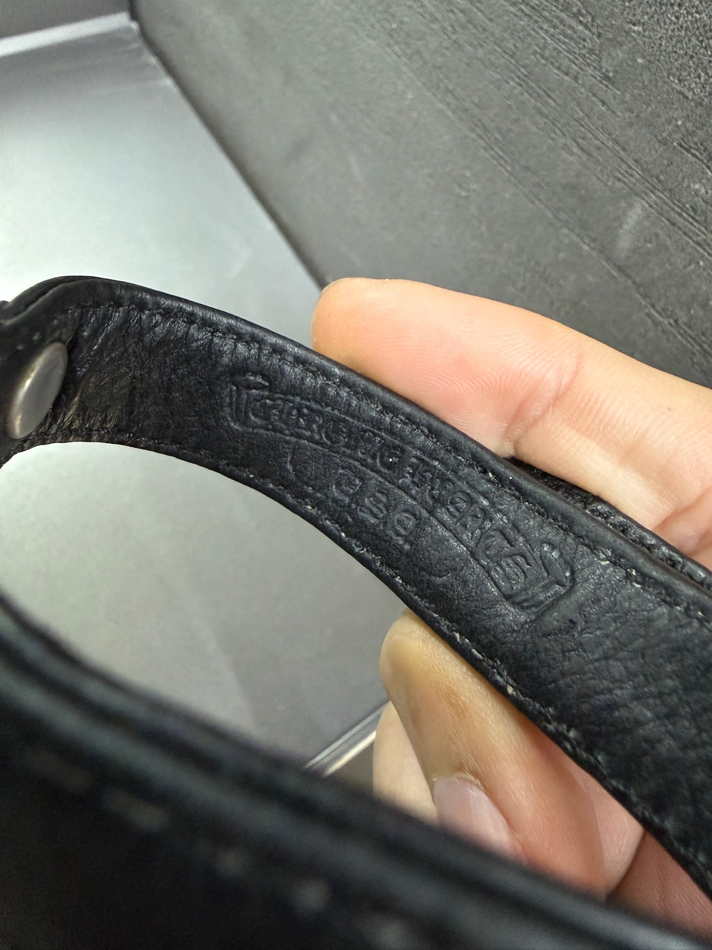Chrome Hearts Cross Leather Bracelet