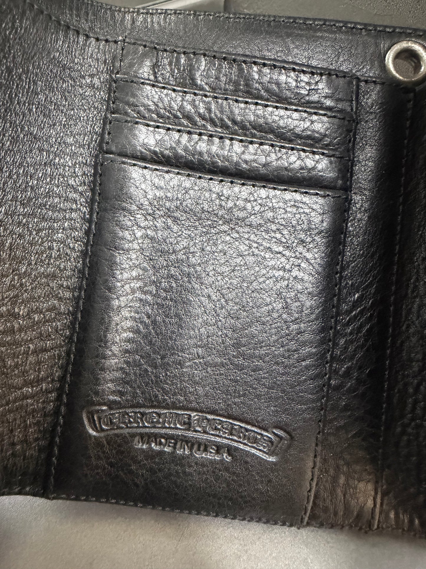 Chrome Hearts buckle scroll wallet