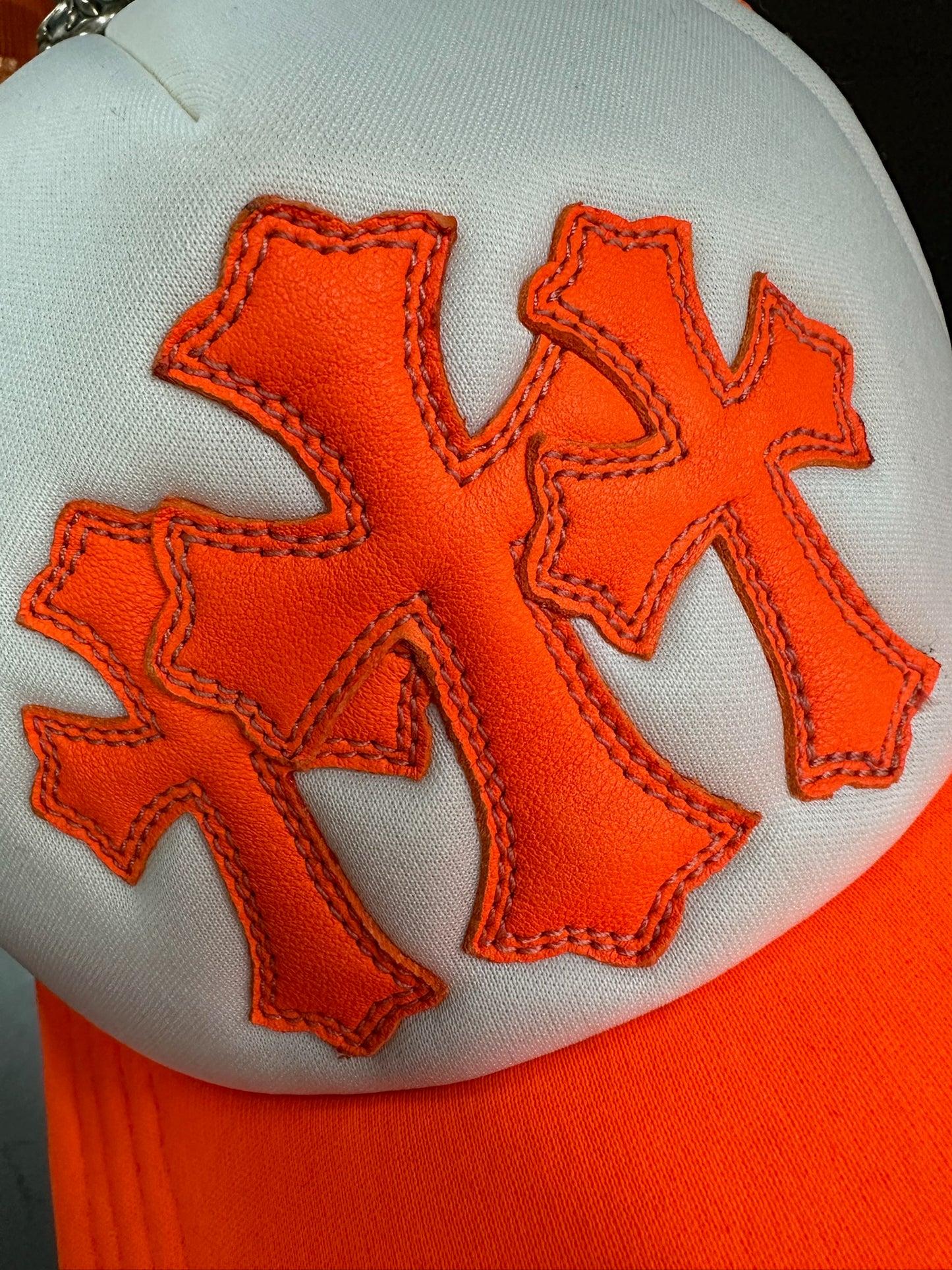 Chrome Hearts Cemetery Cross Patch Trucker Hat