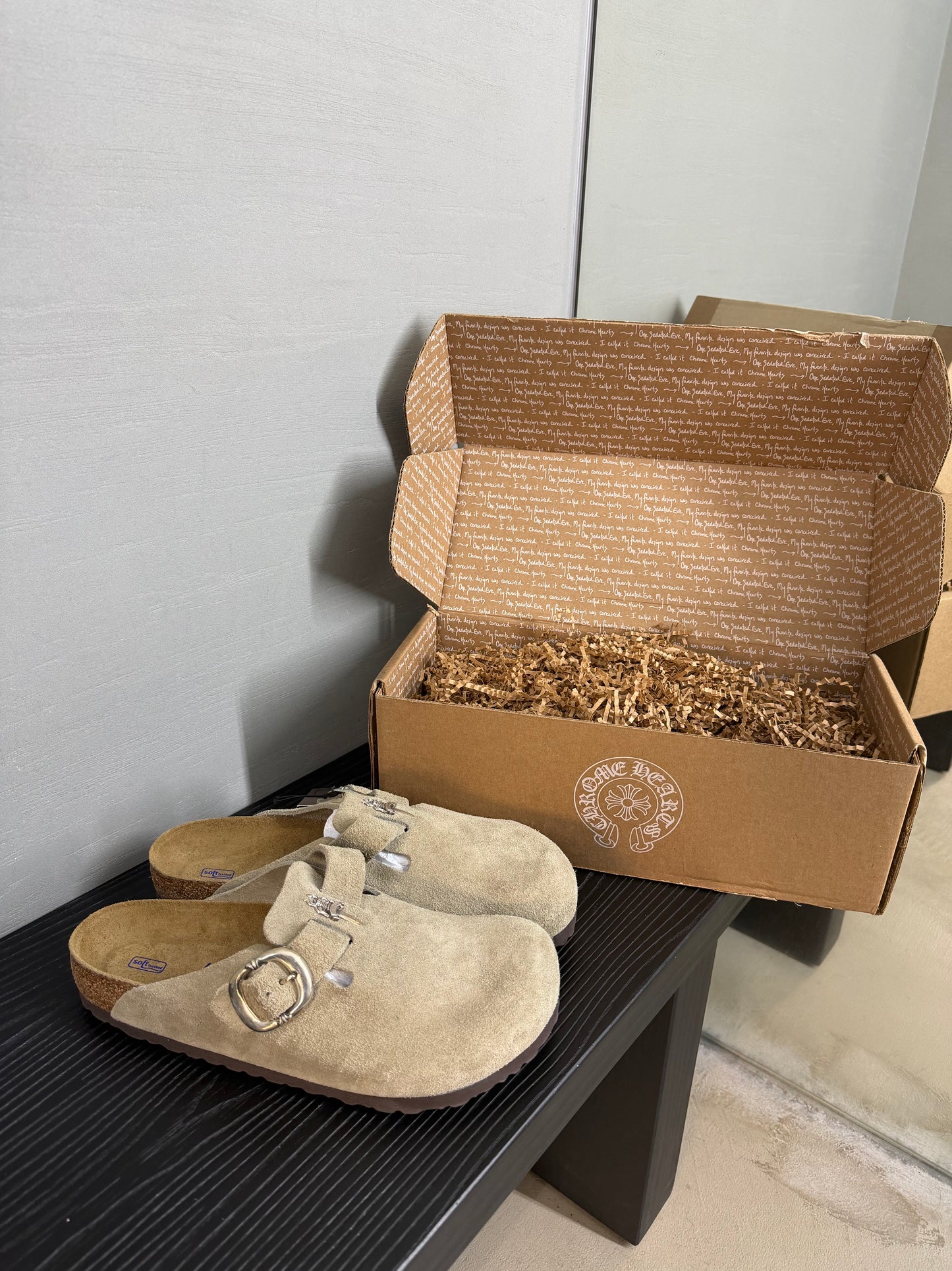 Chrome Hearts Birkenstock Boston Clogs