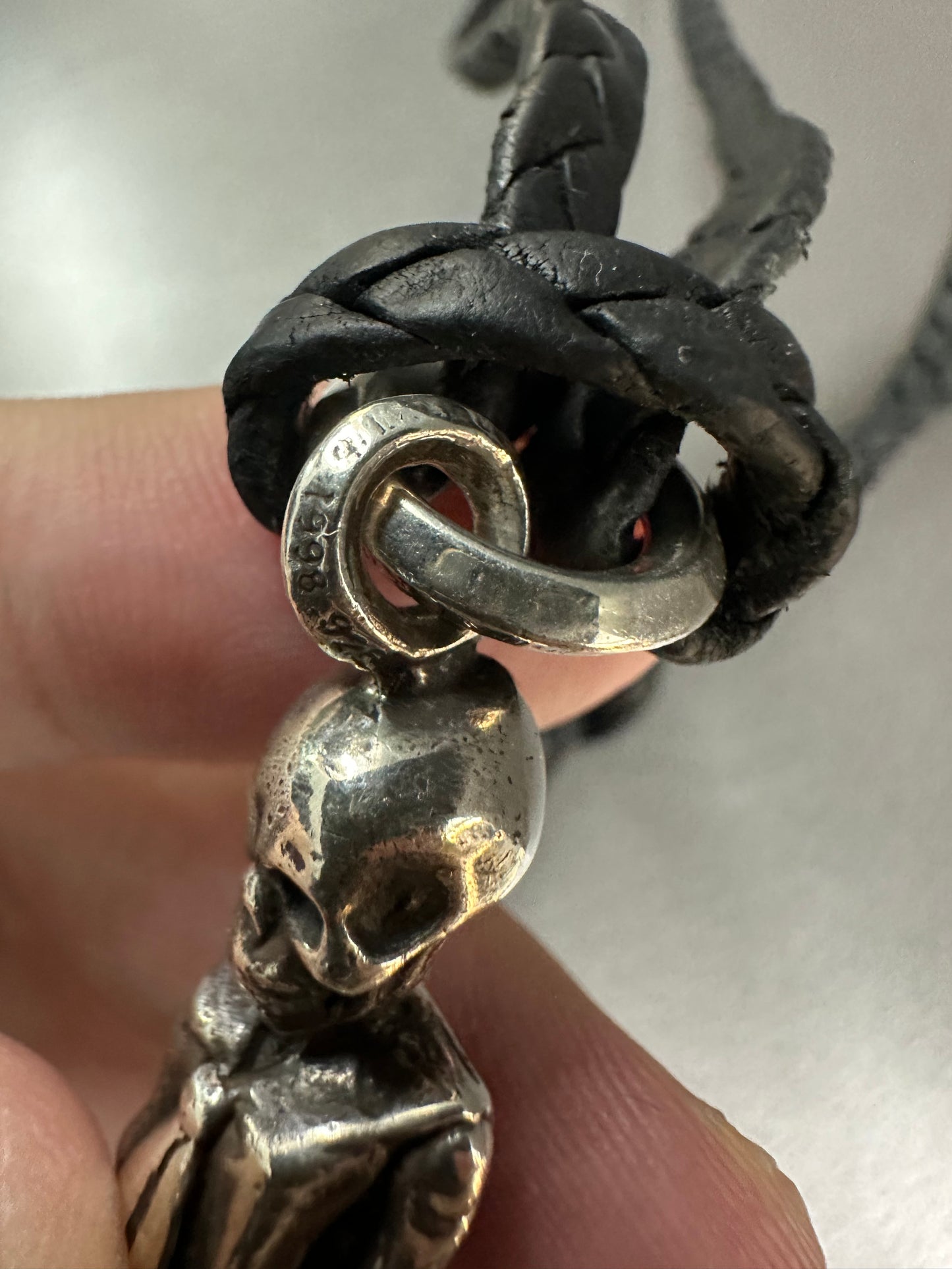 Chrome Hearts Foti Skippy Leather Braid