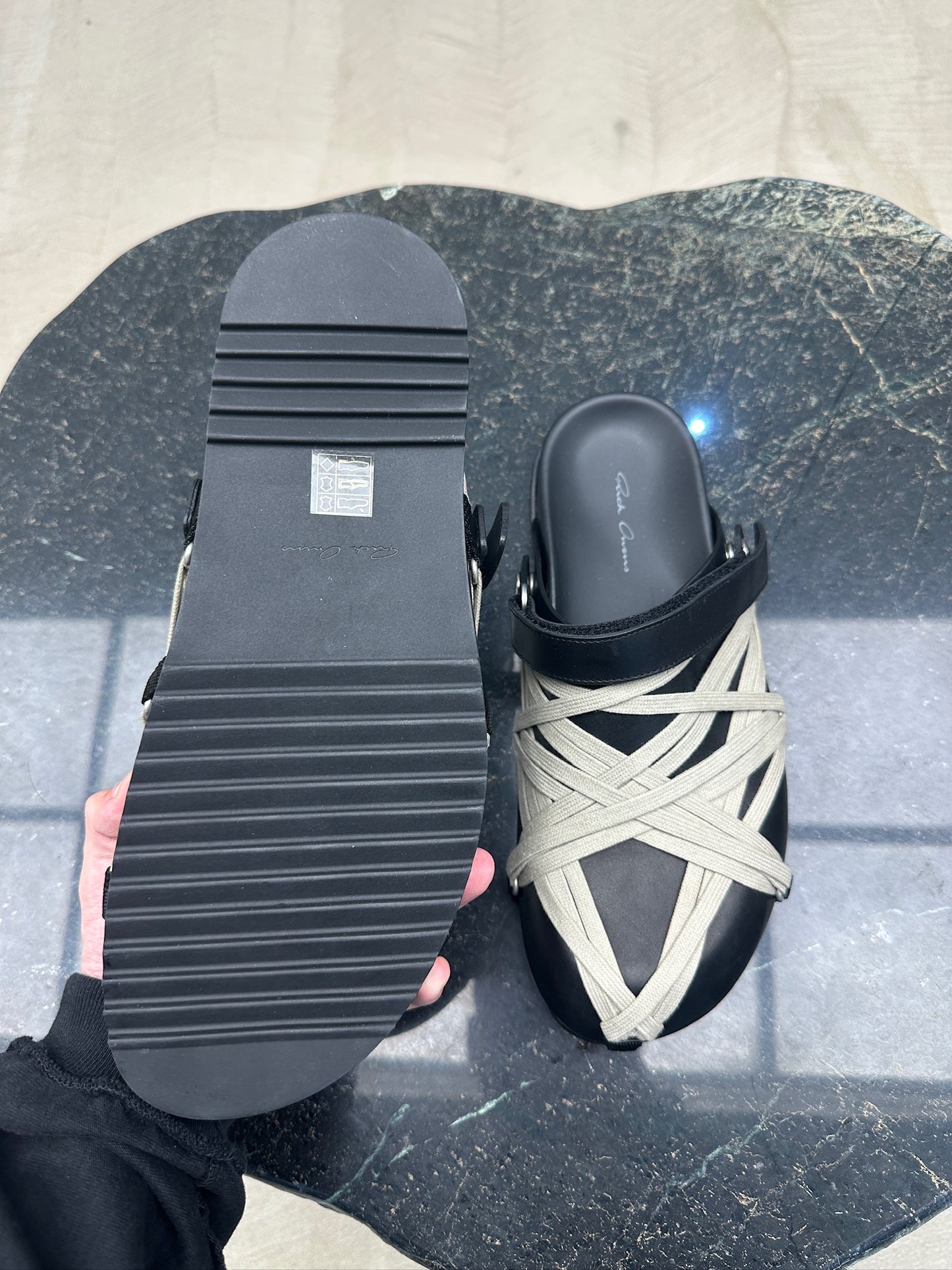 Rick Owens Megalaced Mule Granola