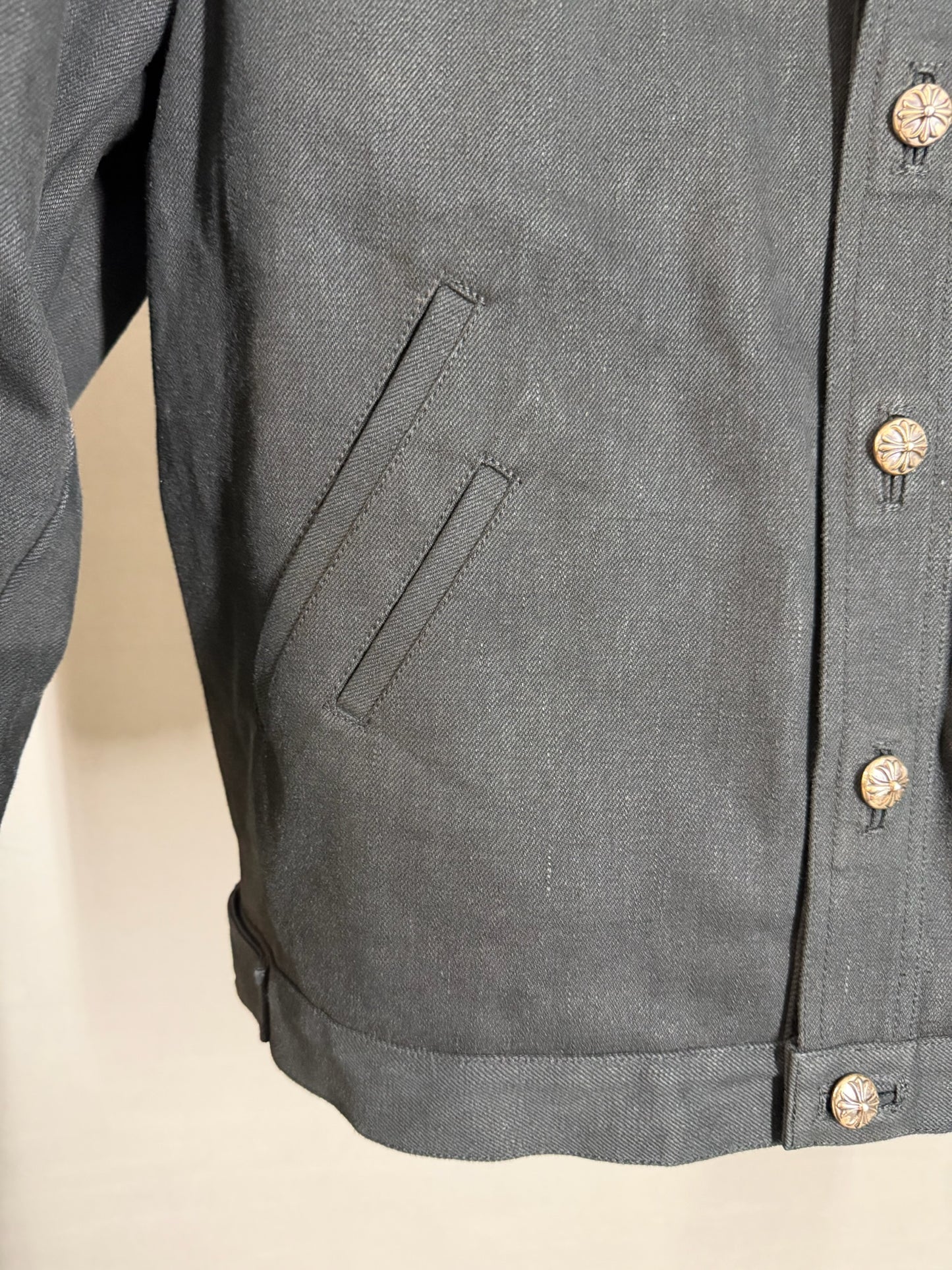 Chrome Hearts Floral Cross Patch Trucker Jacket