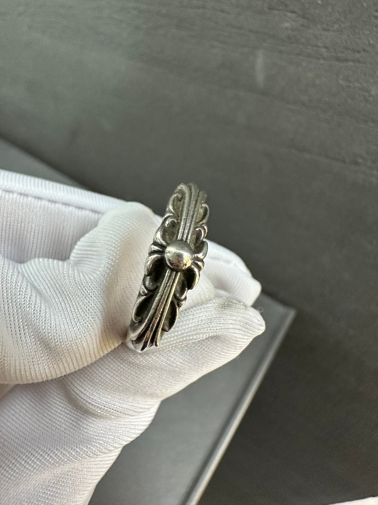 Chrome Hearts Baby Classic Floral Cross Ring