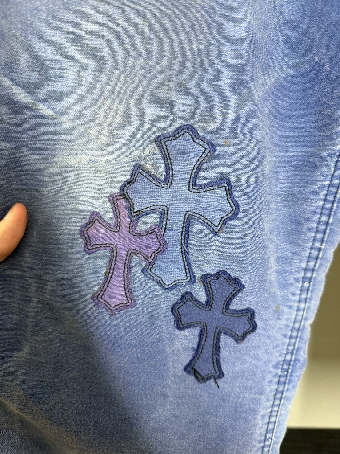 Chrome Hearts Cross Patch French Work Pants
