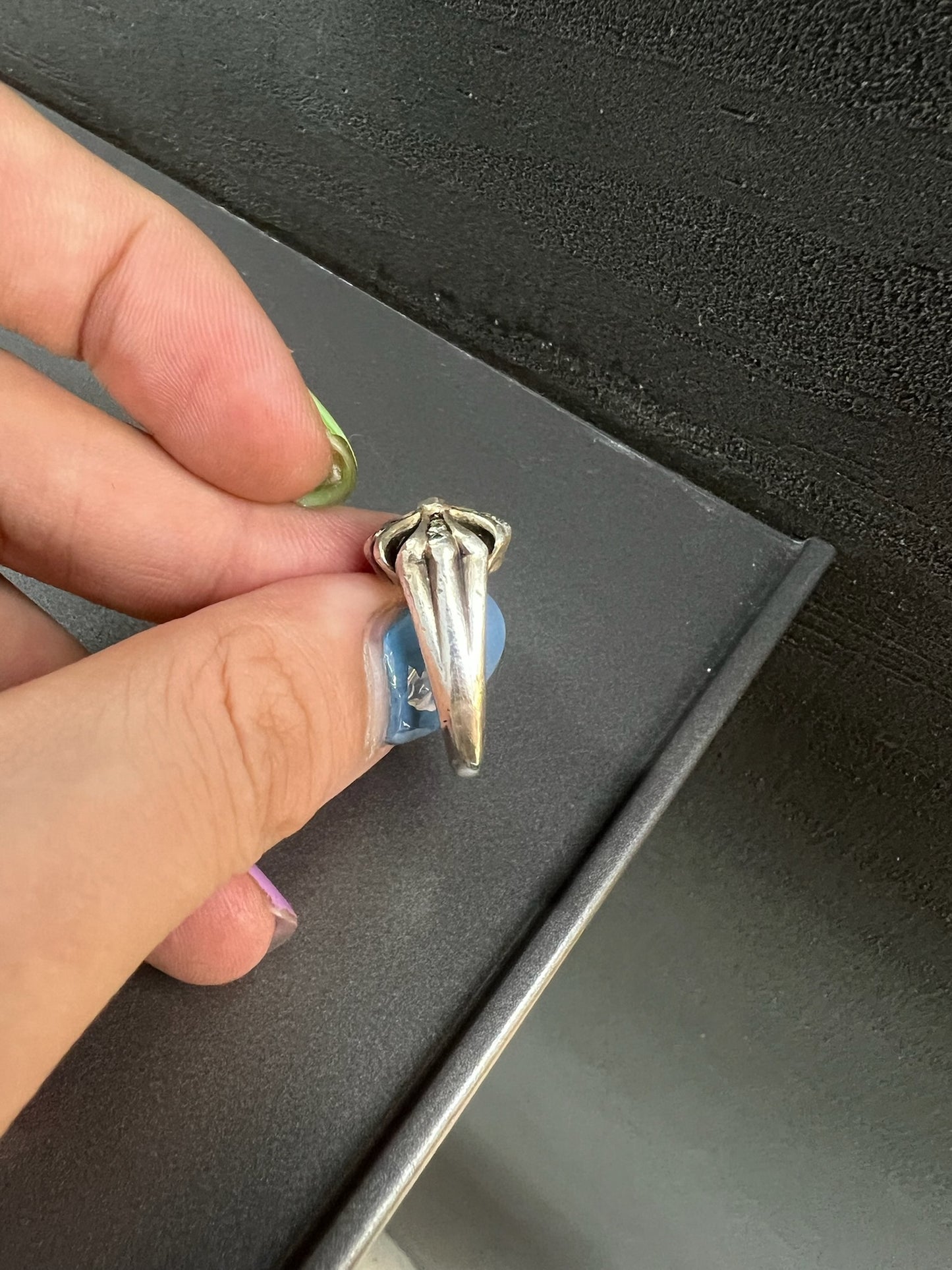 Chrome Hearts Cut Out Plus Ring with Diamond