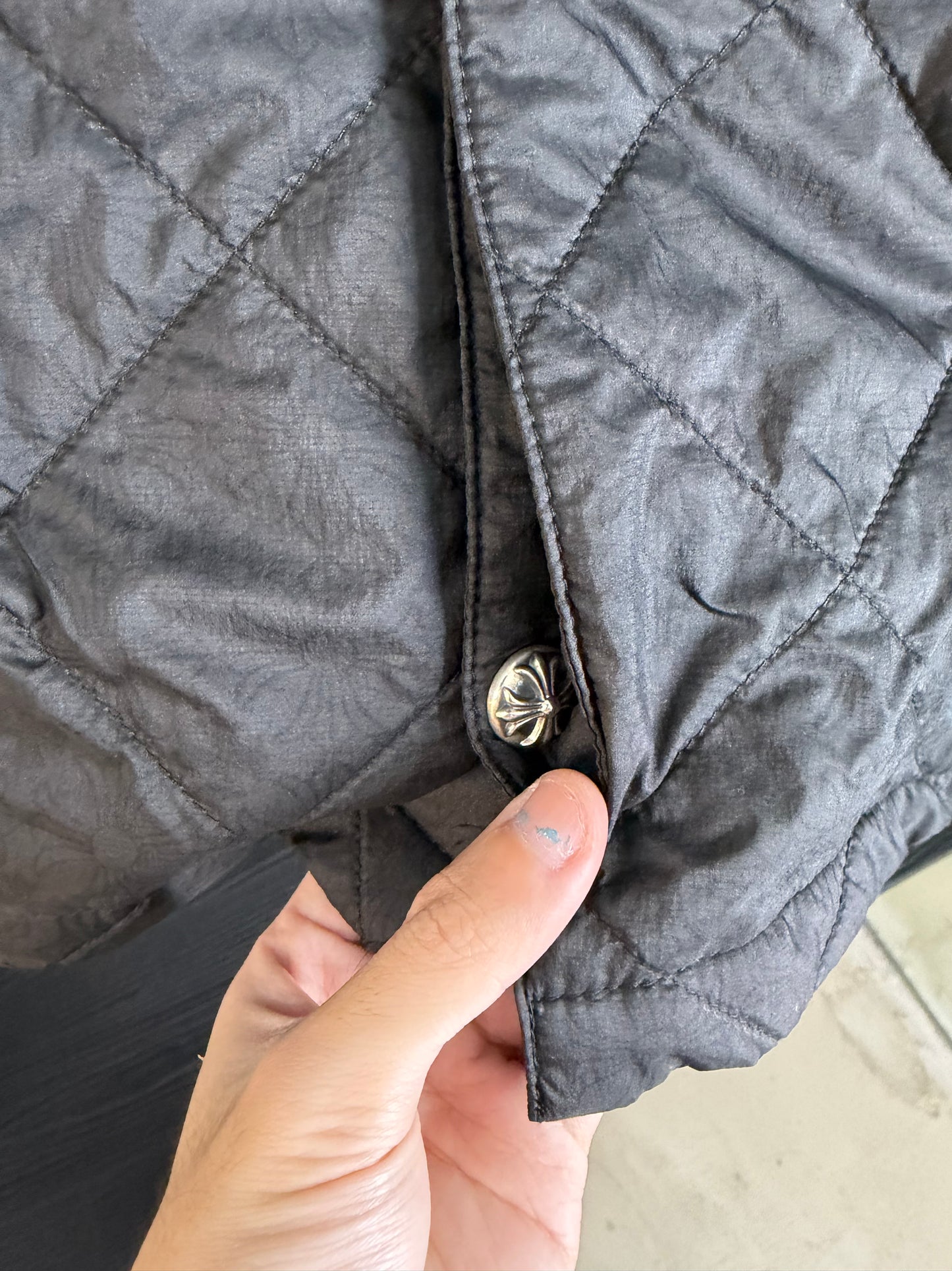 Chrome Hearts CH Embroidered Monogram Quilted Shirt Jacket