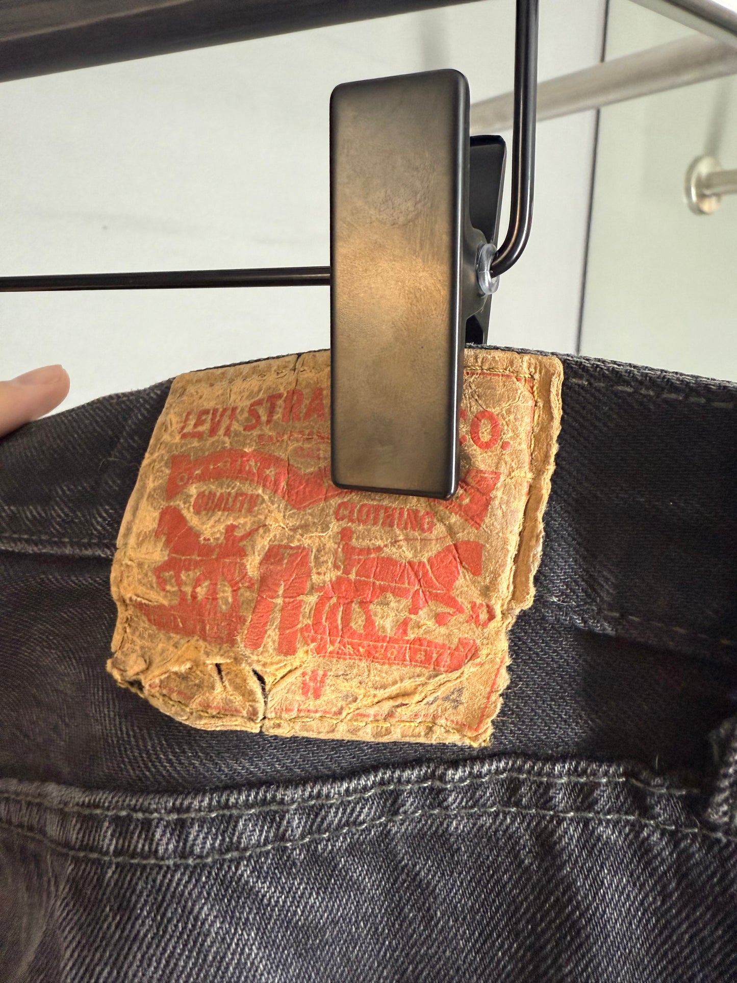 Chrome Hearts Silver Cross Black Denim Overpatched Vintage Jeans