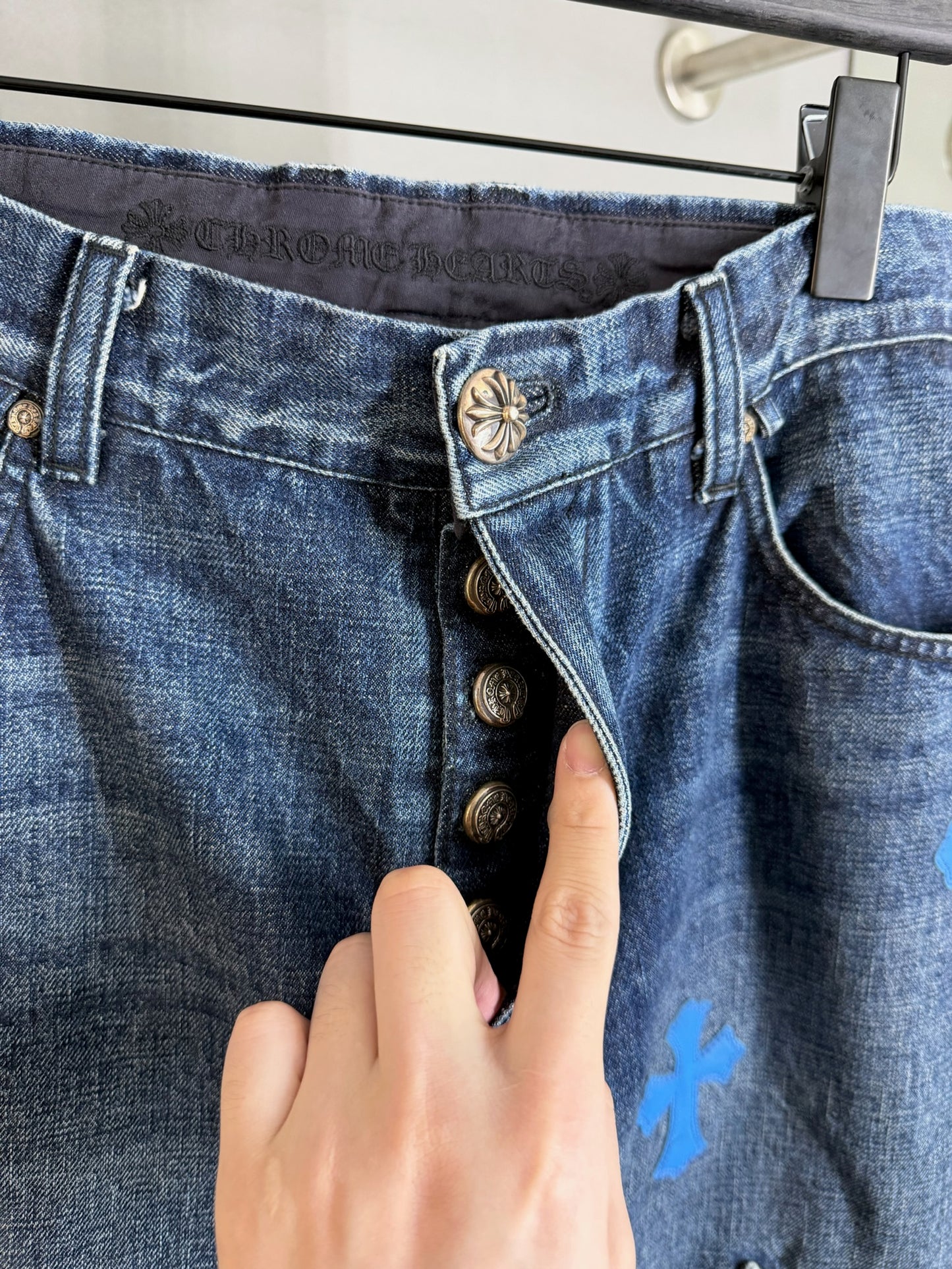 Chrome Hearts Cross Patch Fleur Jeans