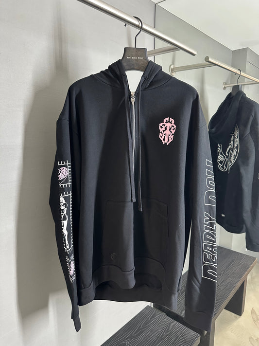 Chrome Hearts Deadly Doll Vine Dagger Horseshoe Zip-up