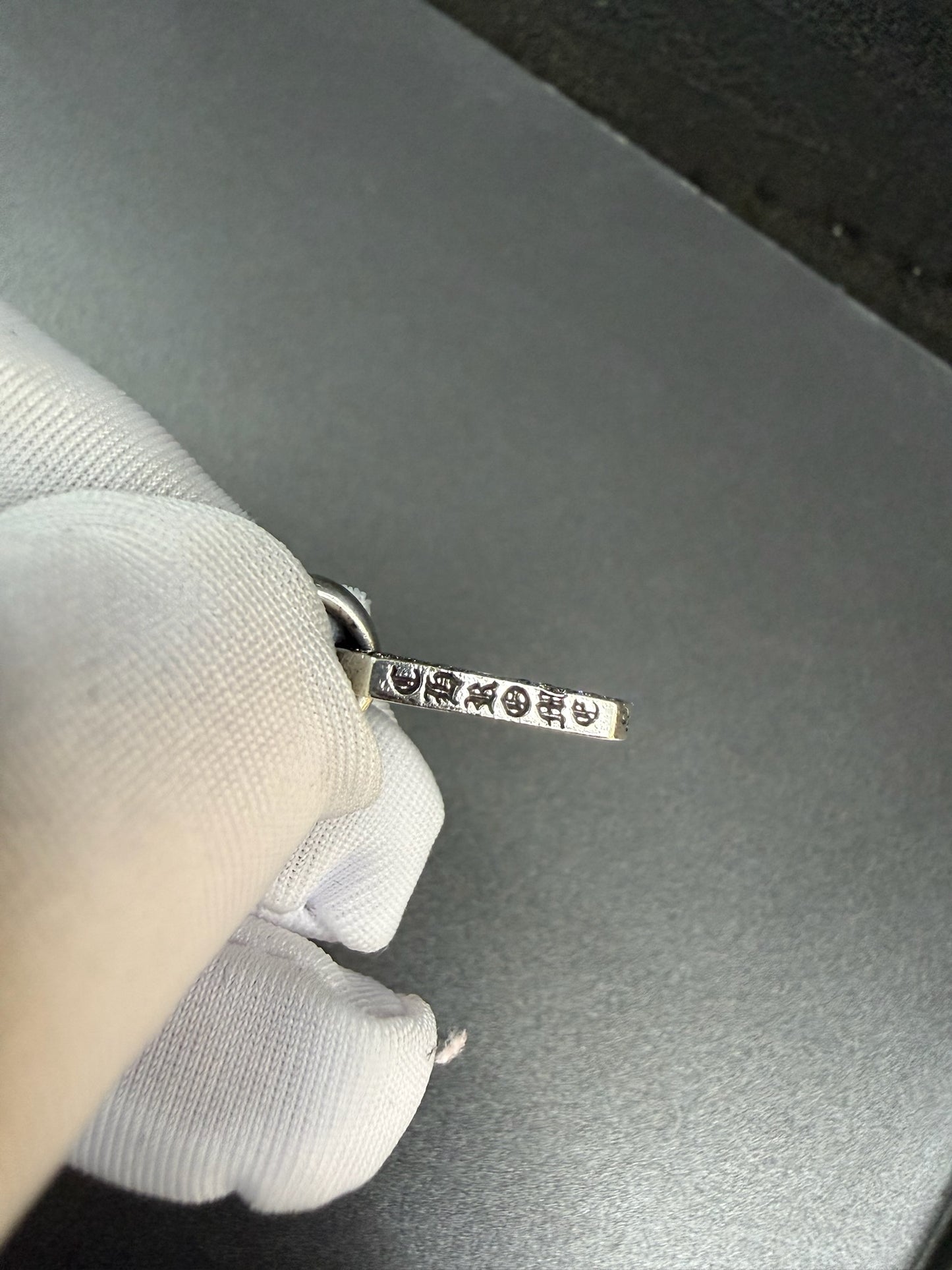 Chrome Hearts Cross Dog Tag With Diamonds