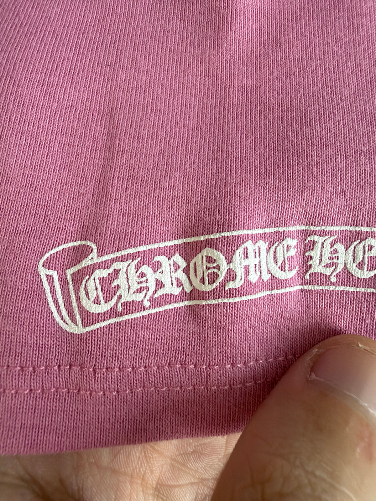 Chrome Hearts Pink Vine Heart Baby Tee