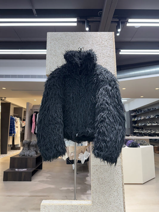 Balenciaga Faux Fur Cropped Jacket