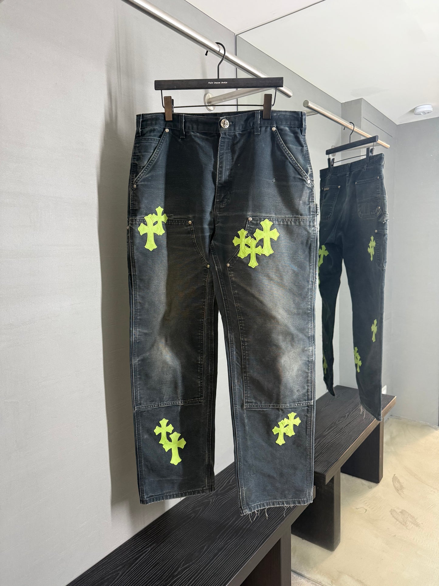 Chrome Hearts cross patch double knee carpenter pants (F&F)