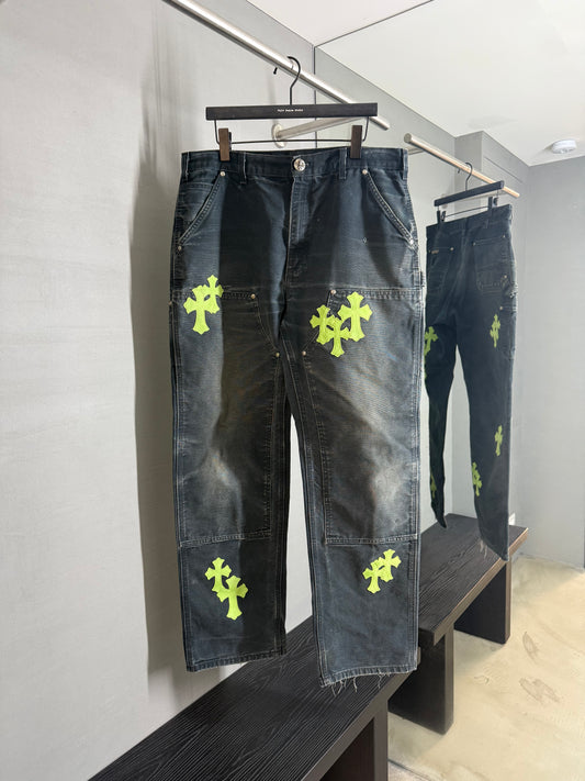 Chrome Hearts cross patch double knee carpenter pants (F&F)
