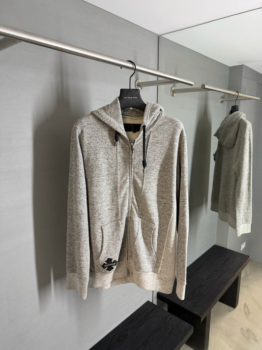 Chrome Hearts Leather Maltese Cross Patch Zip-Up