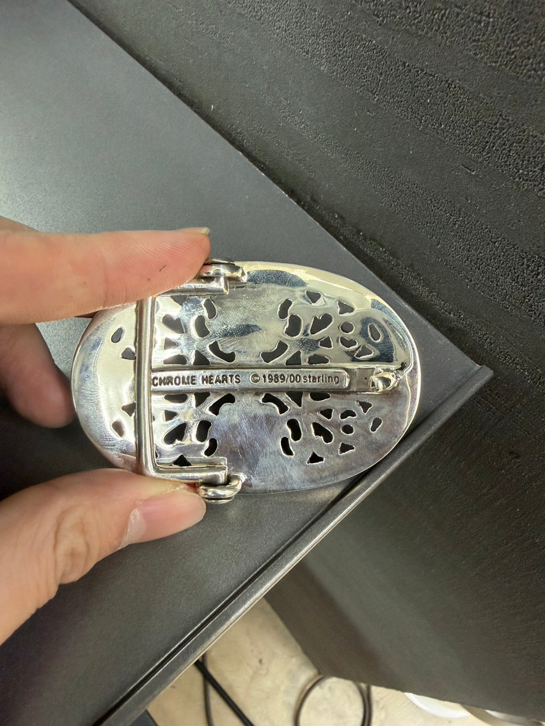 Chrome Hearts Keeper Oval Cross Belt Buckle