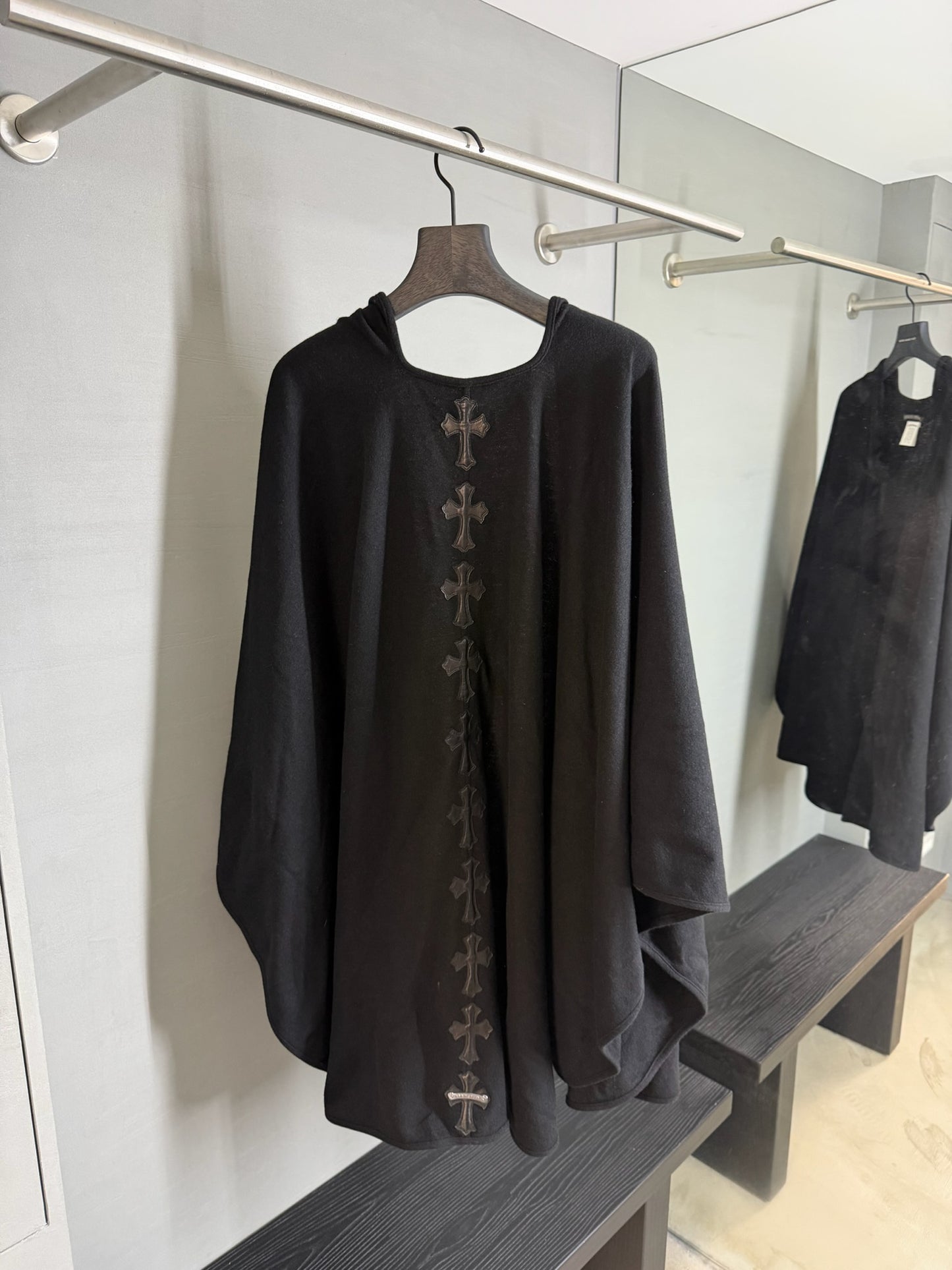Chrome Hearts Leather Cross Patch Shawl
