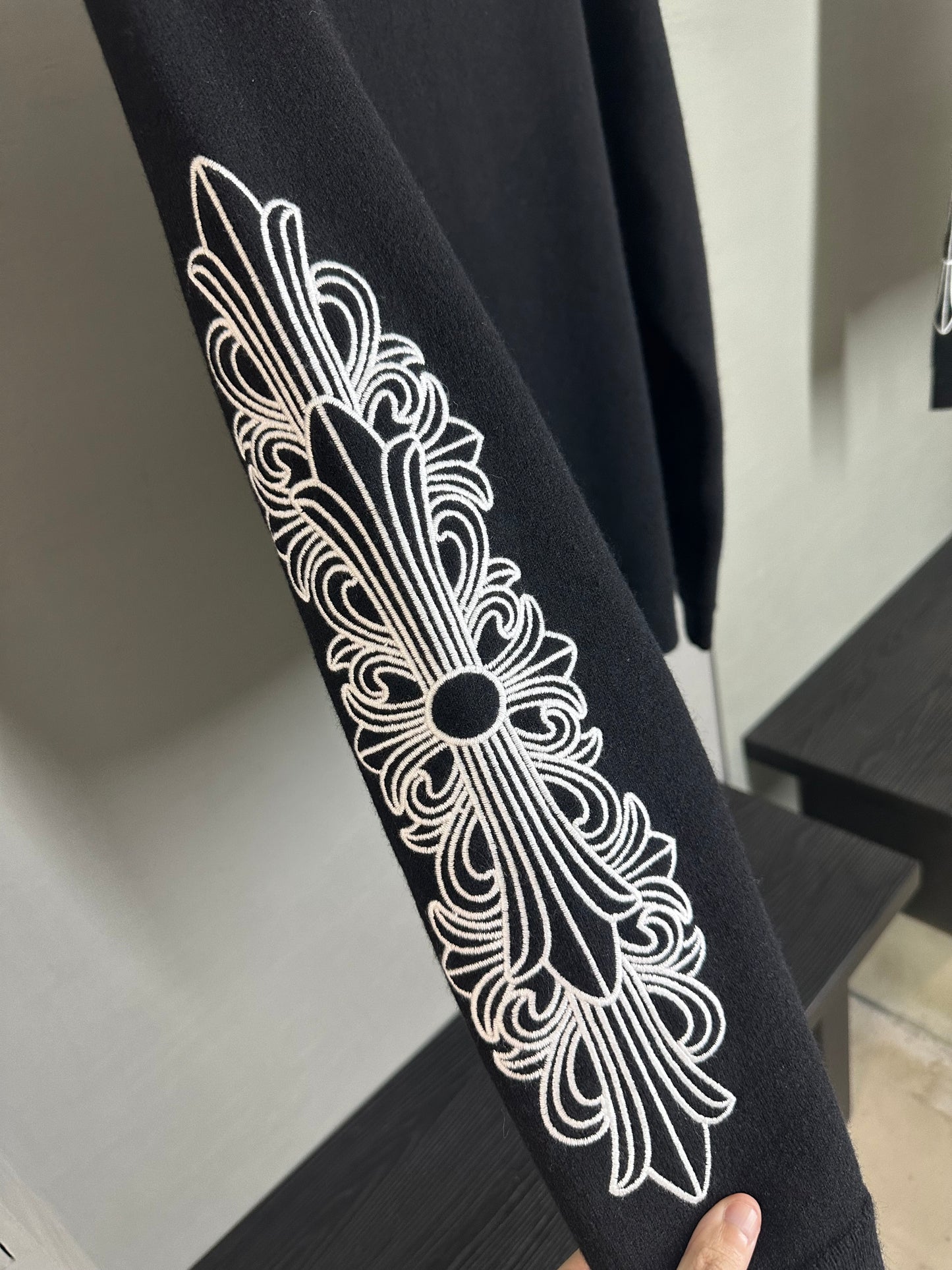 Chrome Hearts Cashmere Floral Knit Sweater