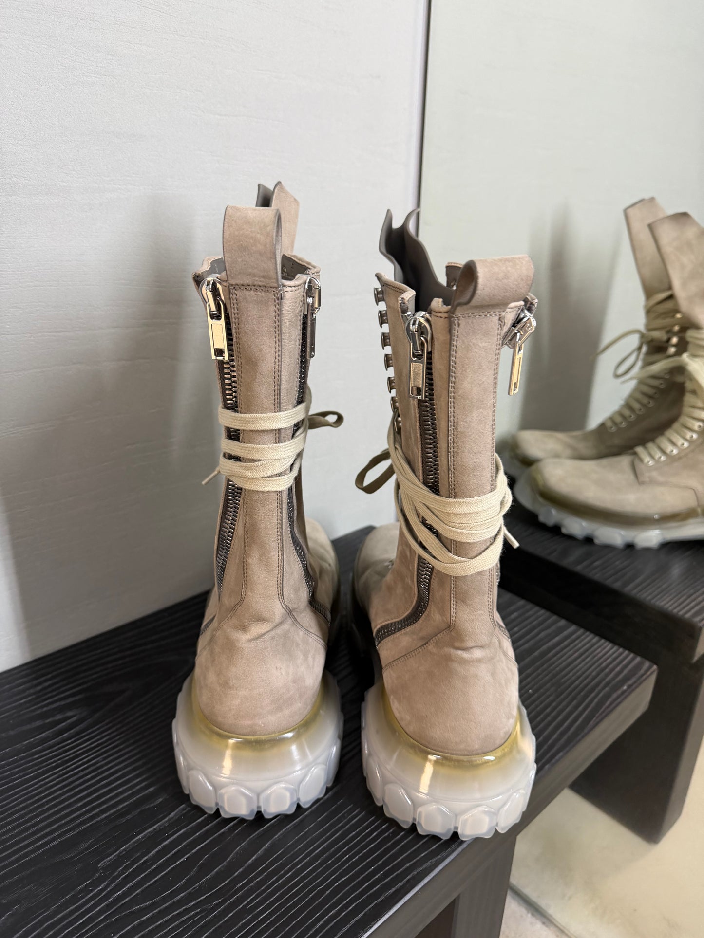 Rick Owens Army Tractor Lace Up Boots