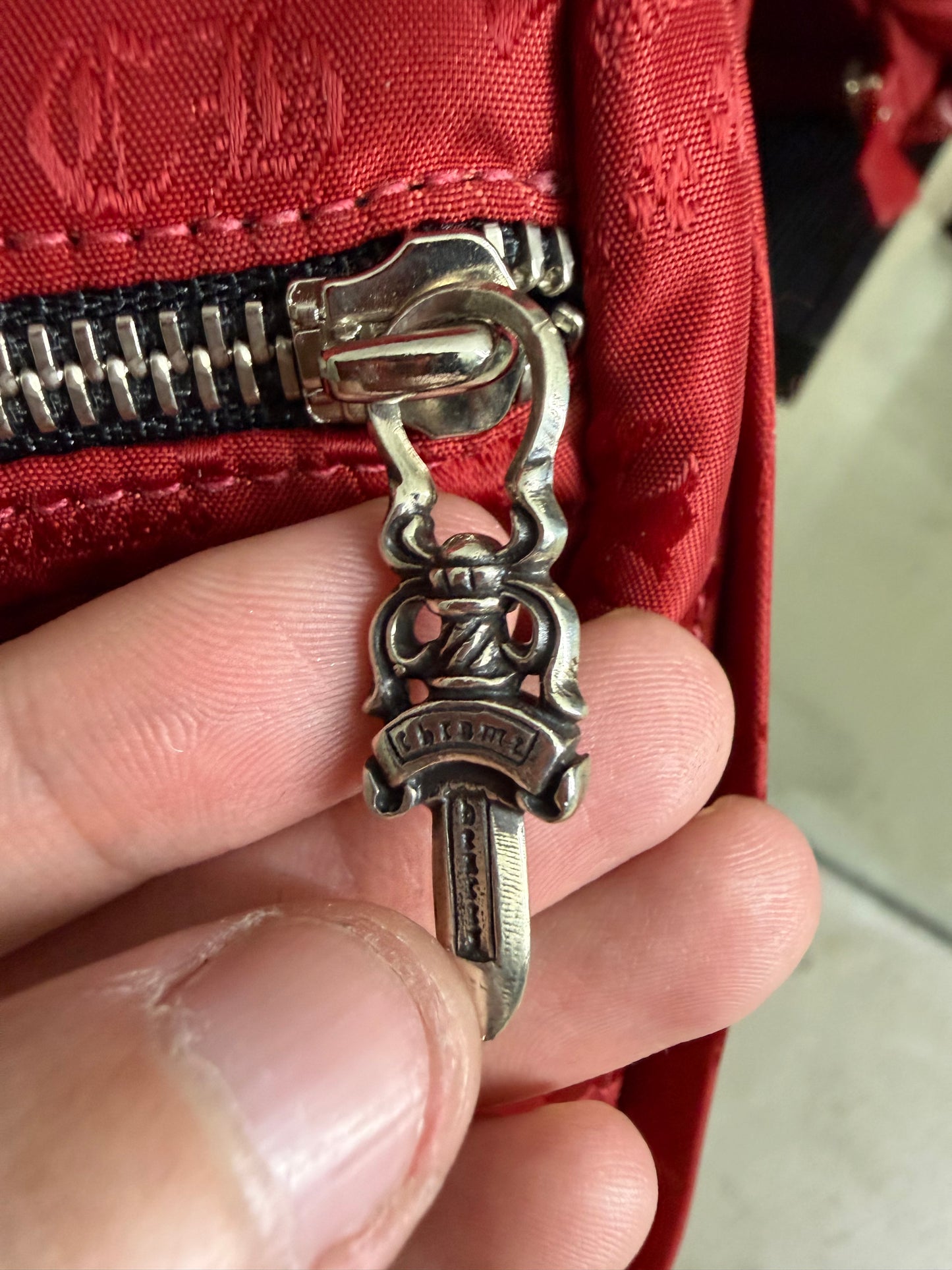Chrome Hearts Nylon Stencil Red Backpack