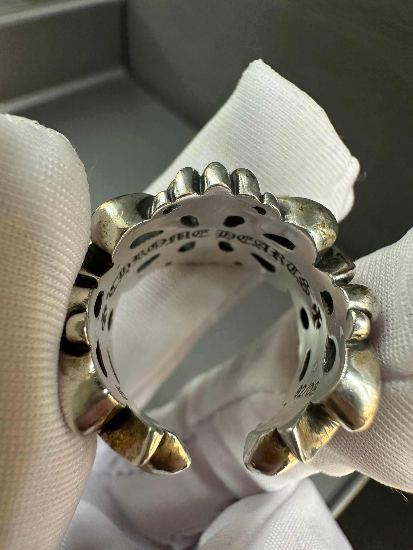 Chrome Hearts Double Floral Cross Ring